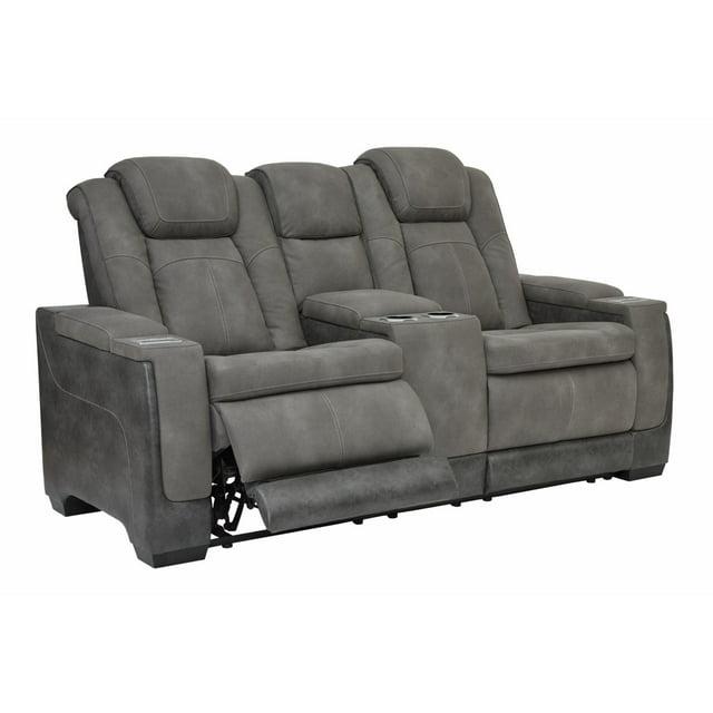 Signature Design by Ashley Next-Gen DuraPella Contemporary Power Reclining Loveseat with Adjustable Headrest