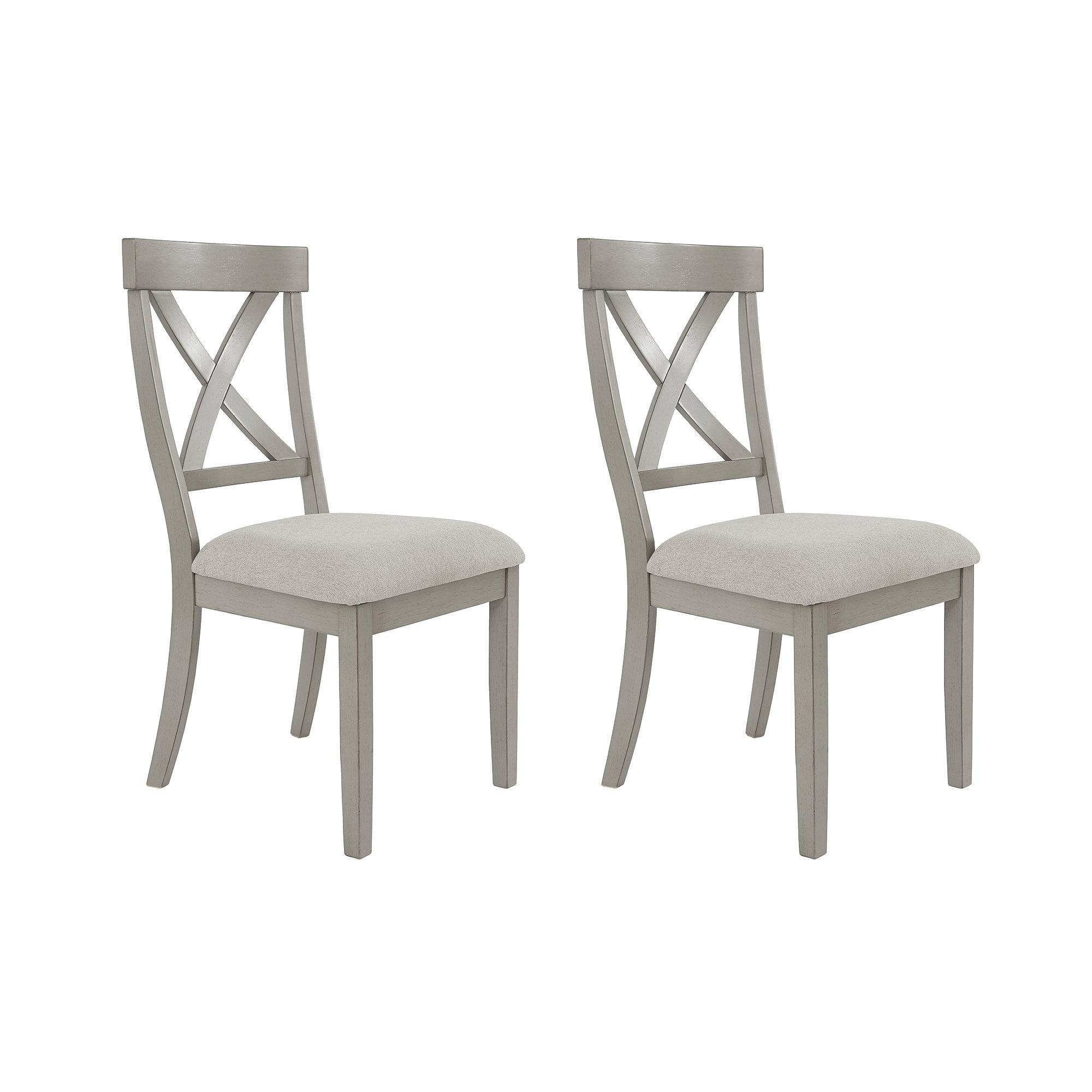 Sand & Stable™ Coastline Solid Wood Cross Back Side Chair in Gray & Reviews | Wayfair