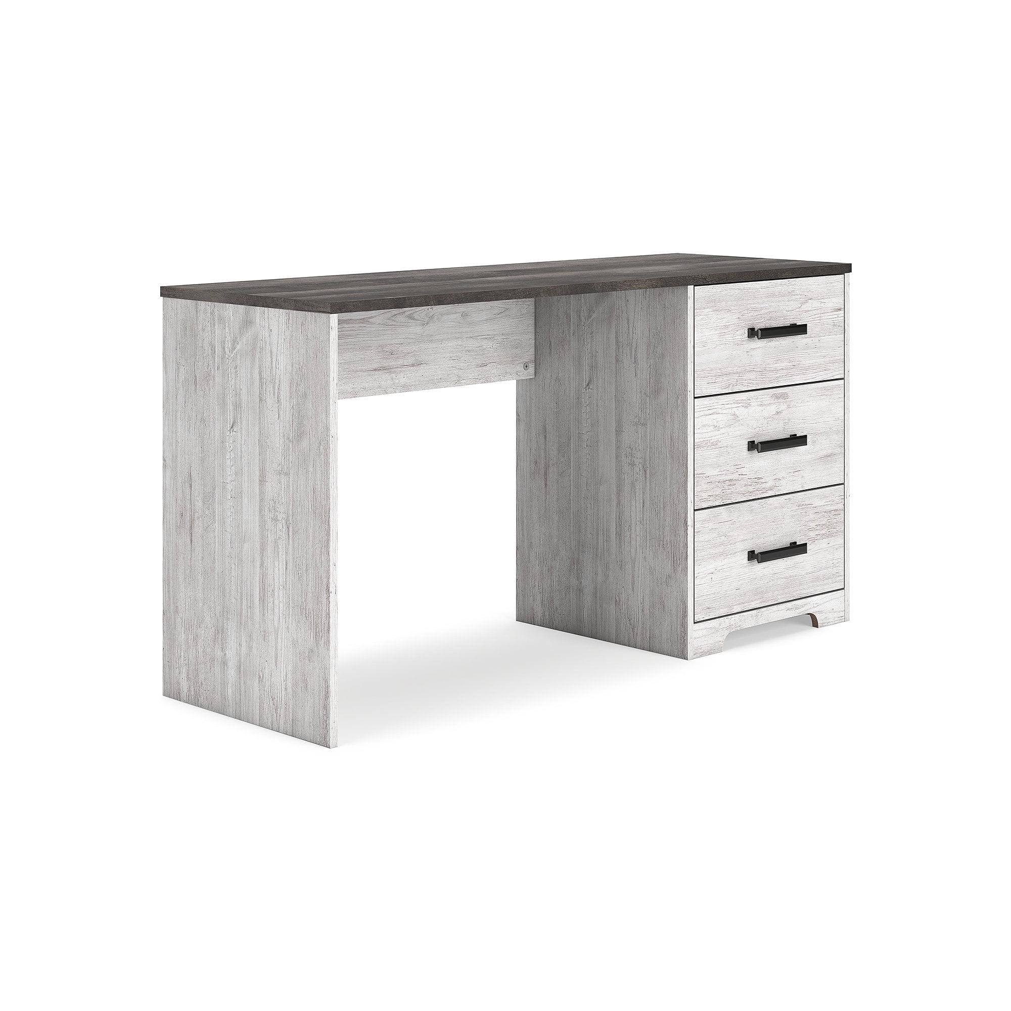 Signature Design by Ashley Shawburn 54" Farmhouse Home Office Desk, White/Charcoal Gray