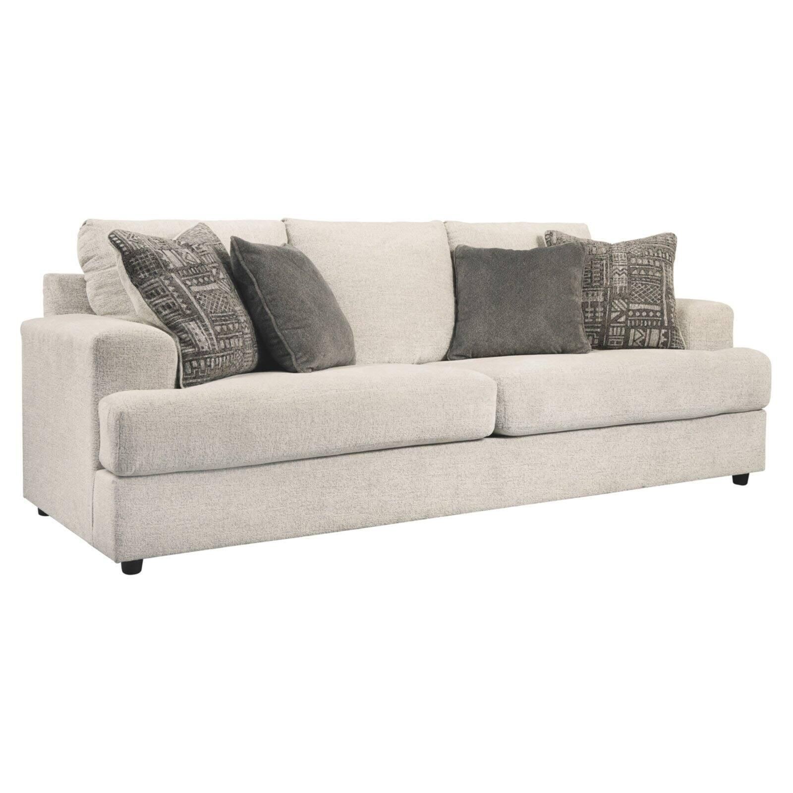 Stone Microfiber Queen Sleeper Sofa with Memory Foam Mattress