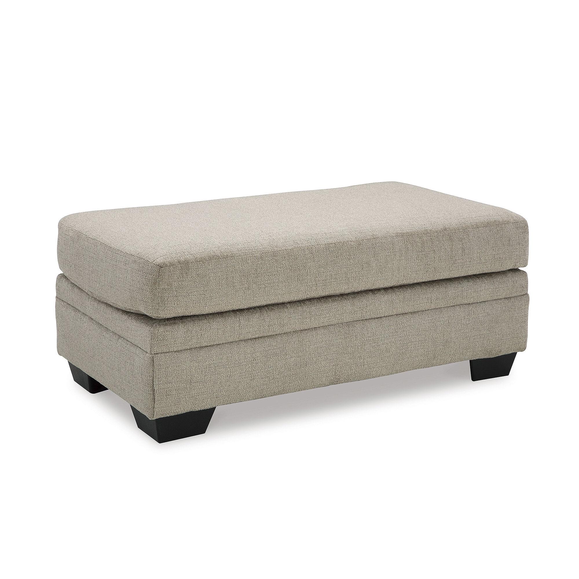 Signature Design by Ashley Stonemeade Upholstered Ottoman, Taupe Brown