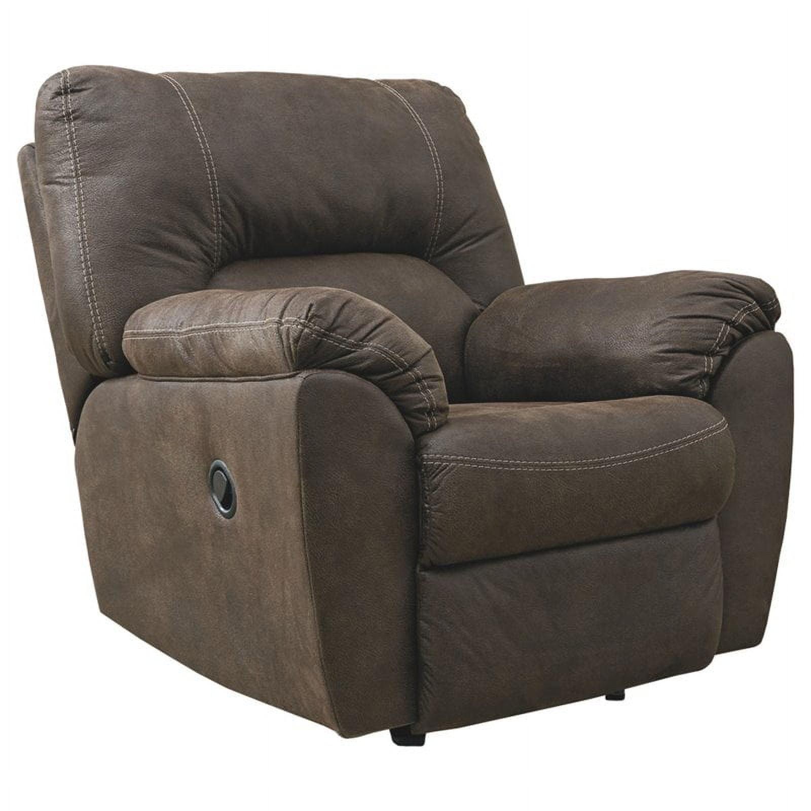 Canyon Spot 41'' Brown Leather Metal Contemporary Recliner