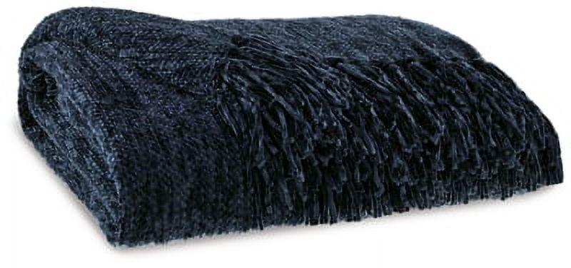 Signature Design by Ashley Tamish Casual 50 x 60" Woven Textured and Knotted Fringe Throw