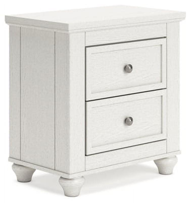 Grantoni Cottage-Style White 2-Drawer Nightstand