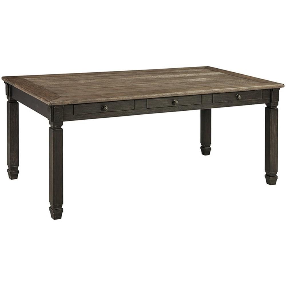 Signature Design by Ashley Tyler Creek Storage Dining Table in Black and Gray