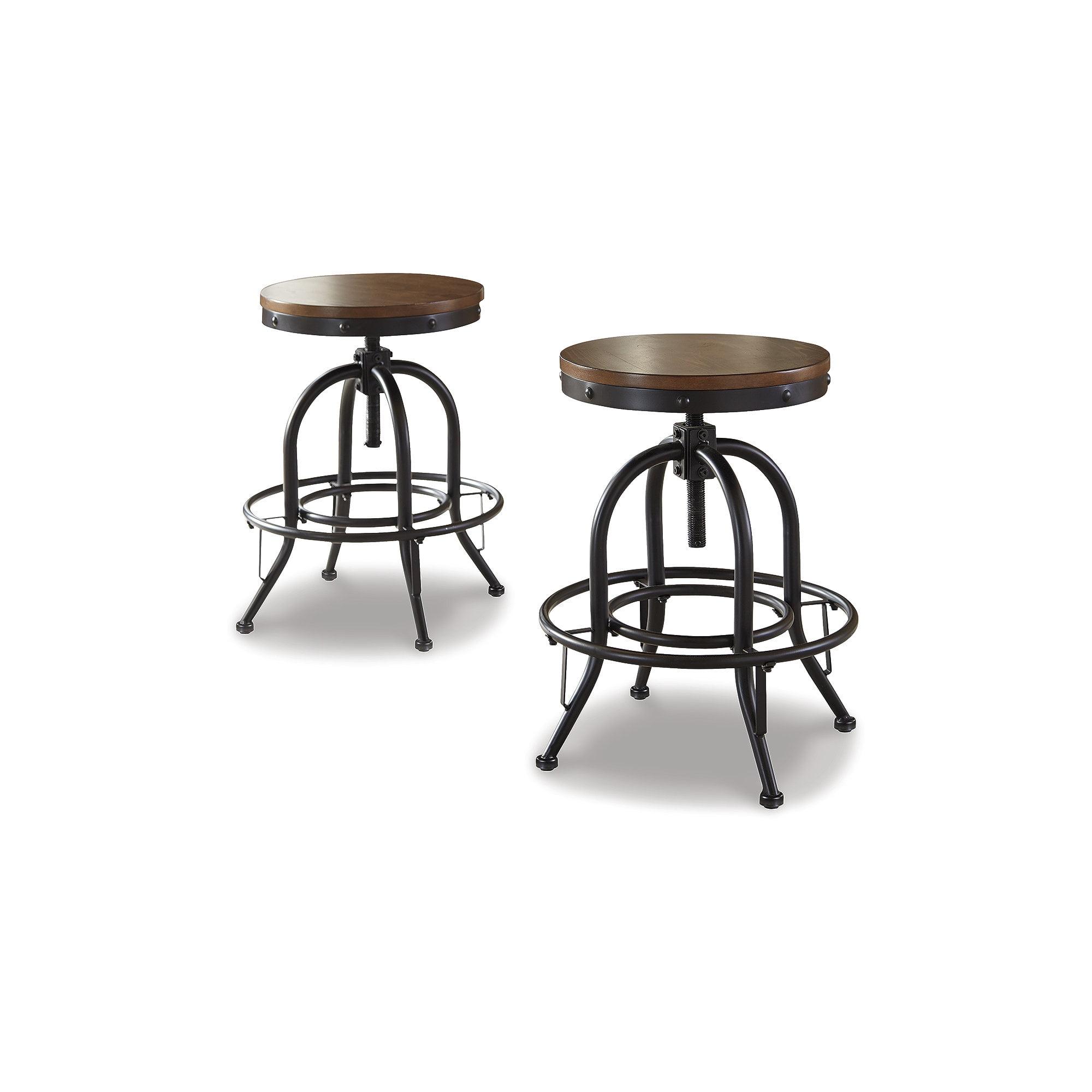 Set of 2 Valebeck Swivel Counter Height Barstools Bark - Signature Design by Ashley