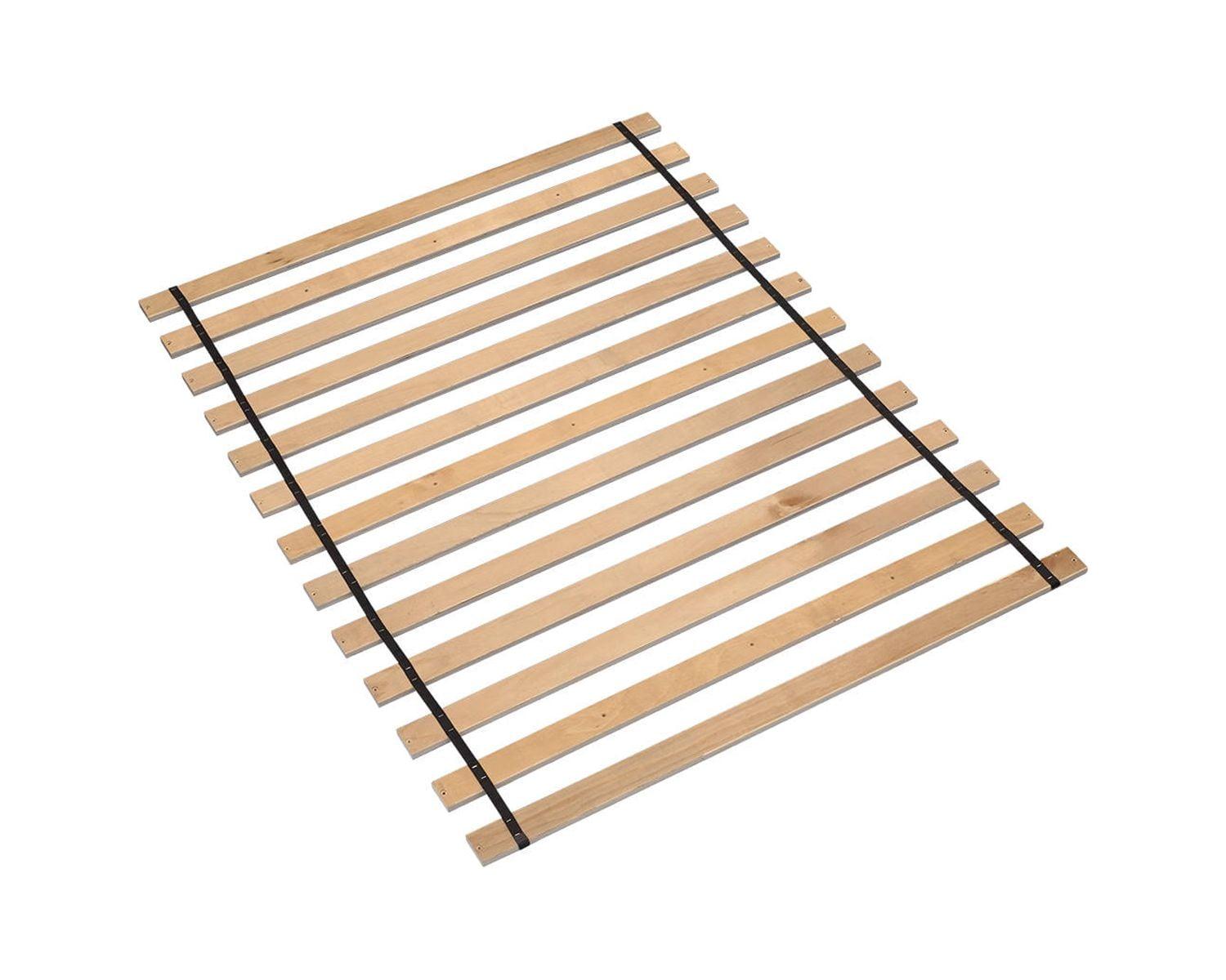 Queen Frames and Rails Roll Slats Brown - Signature Design by Ashley: Mattress Base Support, Wood Bunkie Board