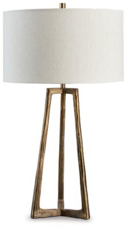 Wynlett Metal Table Lamp Antique Brass - Signature Design by Ashley: Elegant Accent Lighting, 3-Way Switch, UL Listed