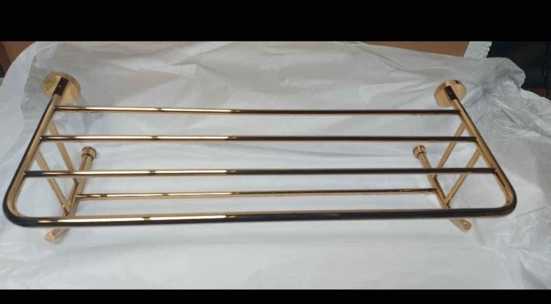 Signature Hardware 296447 Ceeley Collection Wall-Mount Towel Rack with Shelf