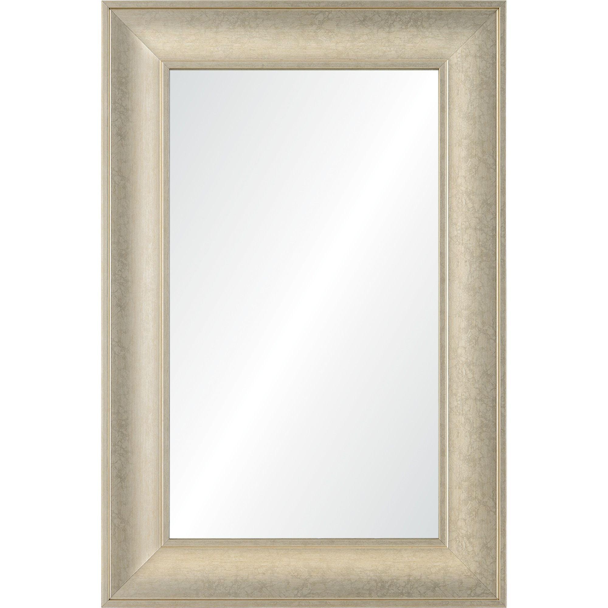 Champagne Rectangular Traditional Framed Wall Mirror 36"