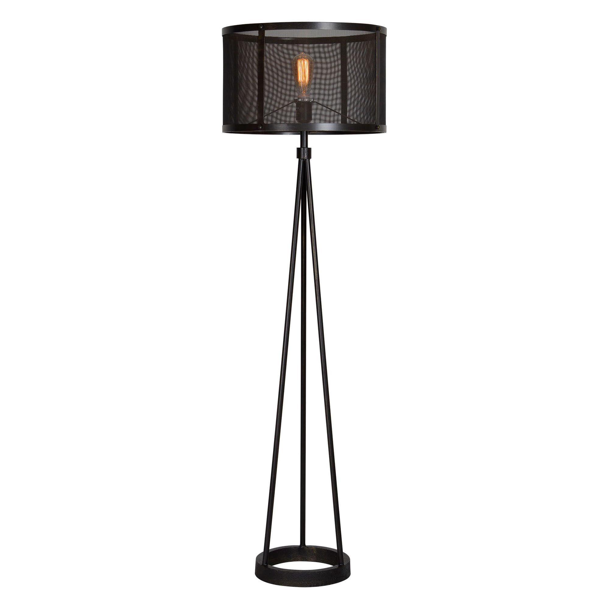 Vintage Charm 60" Black Steel Traditional Tripod Floor Lamp