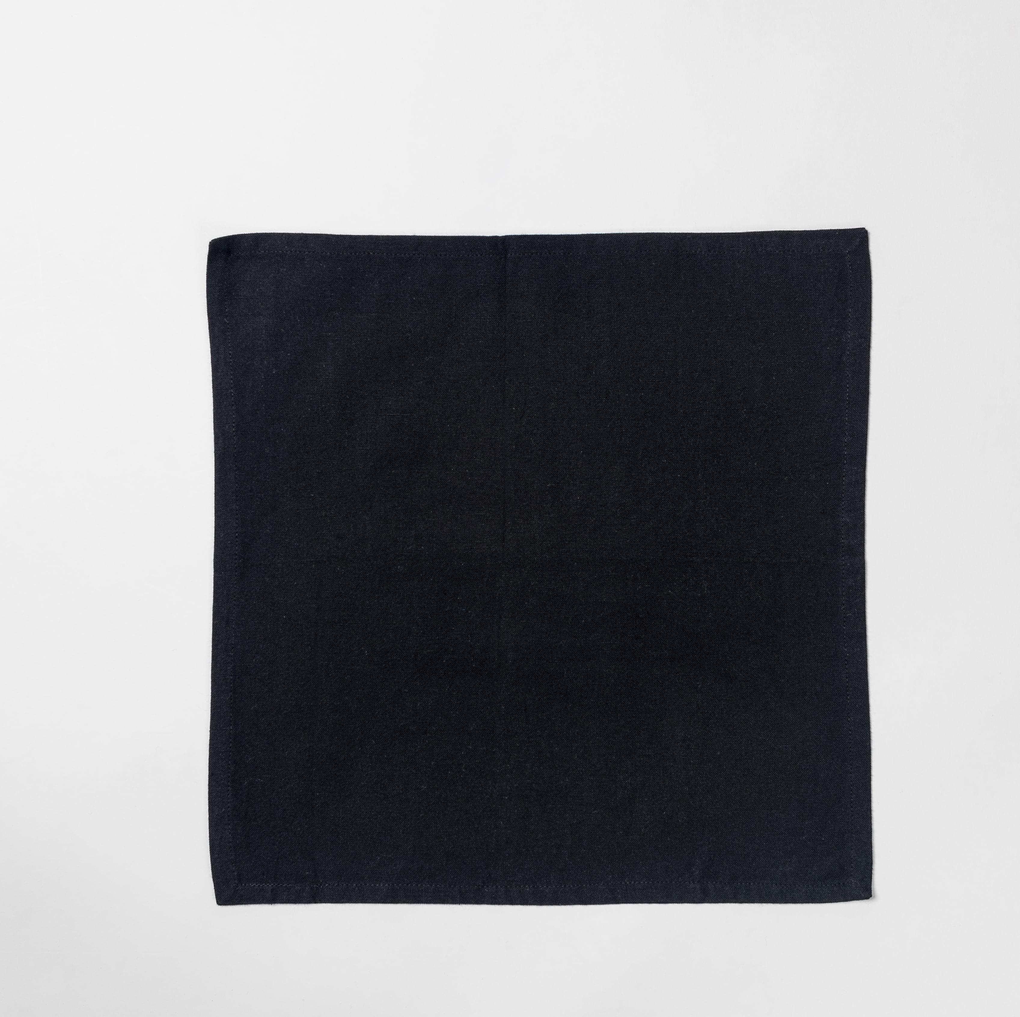 Signature Napkins Style Cotton Poly Cloth Napkin Black (Set of 10)