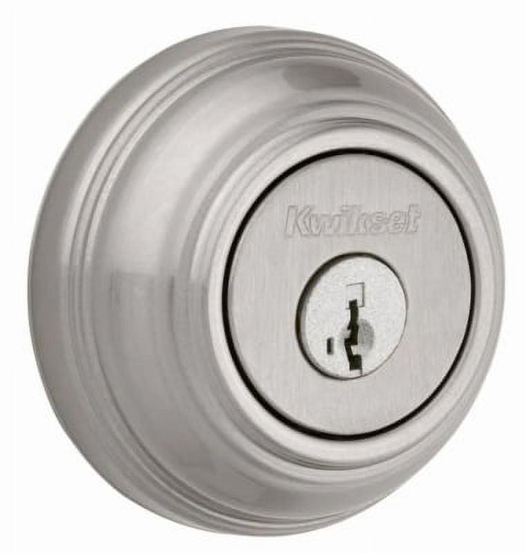 Kwikset SmartKey Satin Nickel Metal Deadbolt