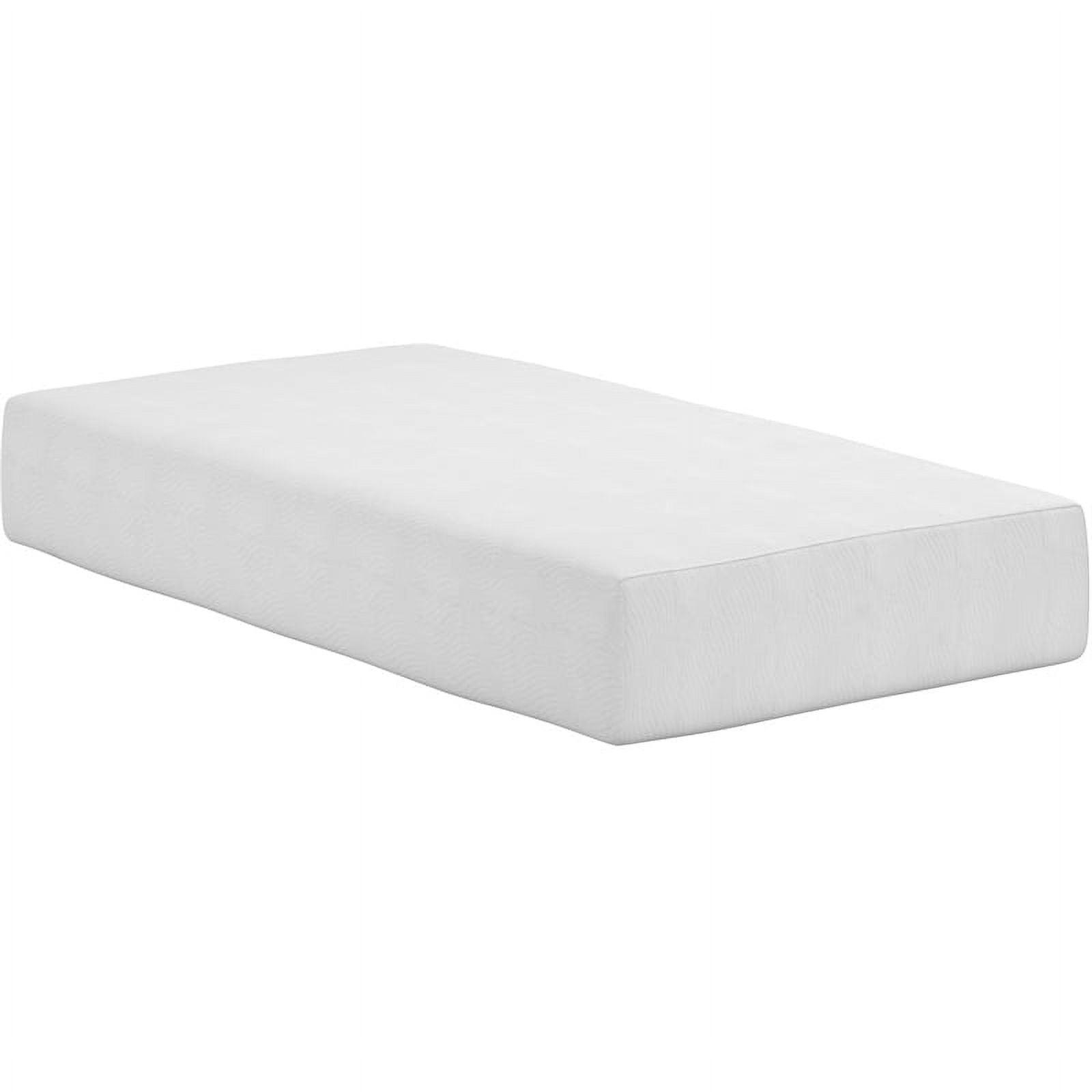 Twin 12'' White Gel Memory Foam Mattress with Polyester Cover