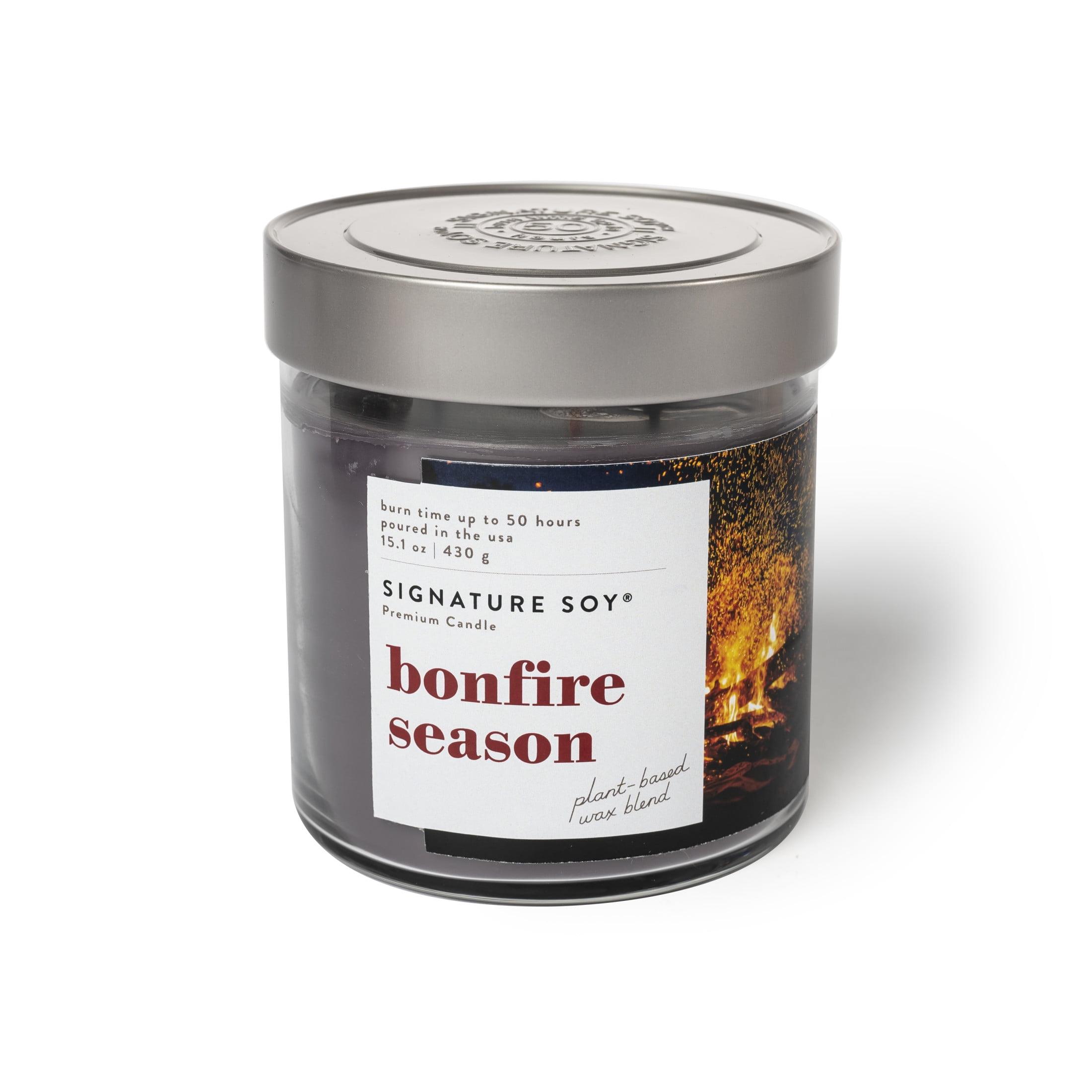 Bonfire Season Scented Soy Candle with Lid