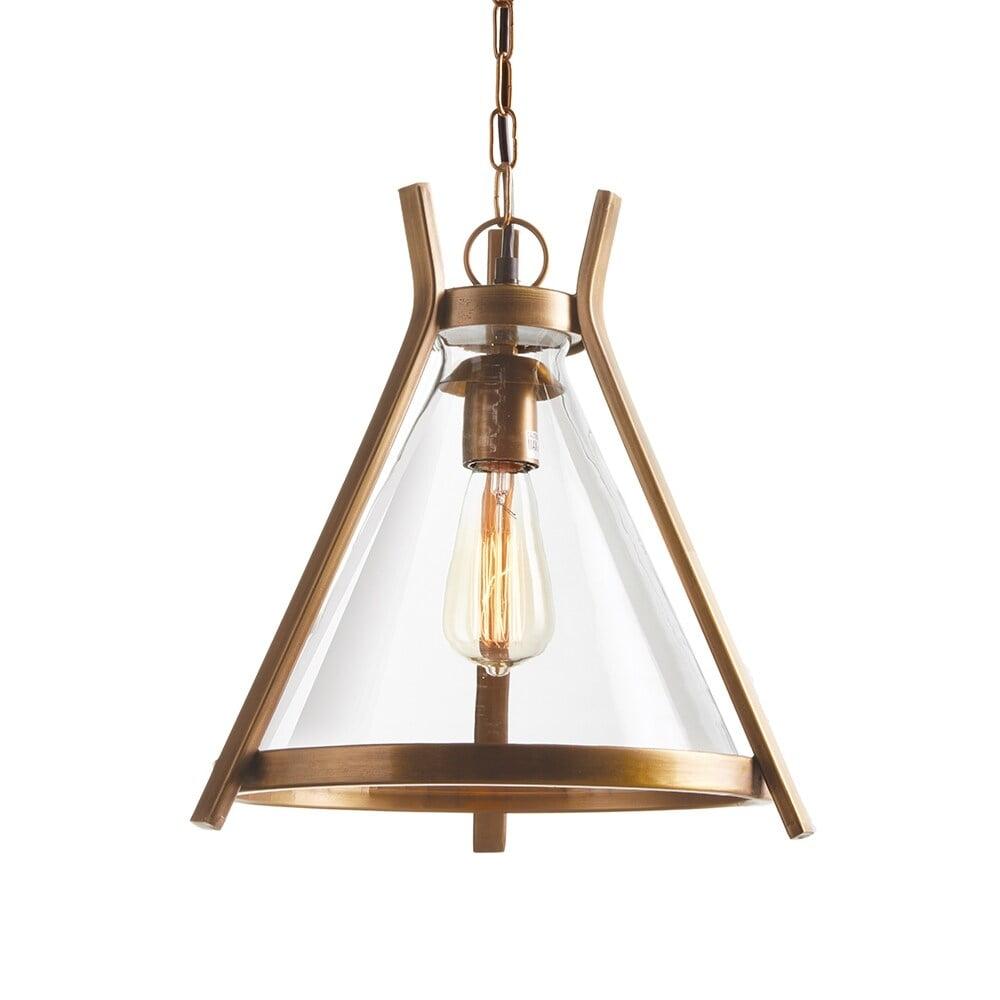 Silas Modern Brass and Glass Pendant Light