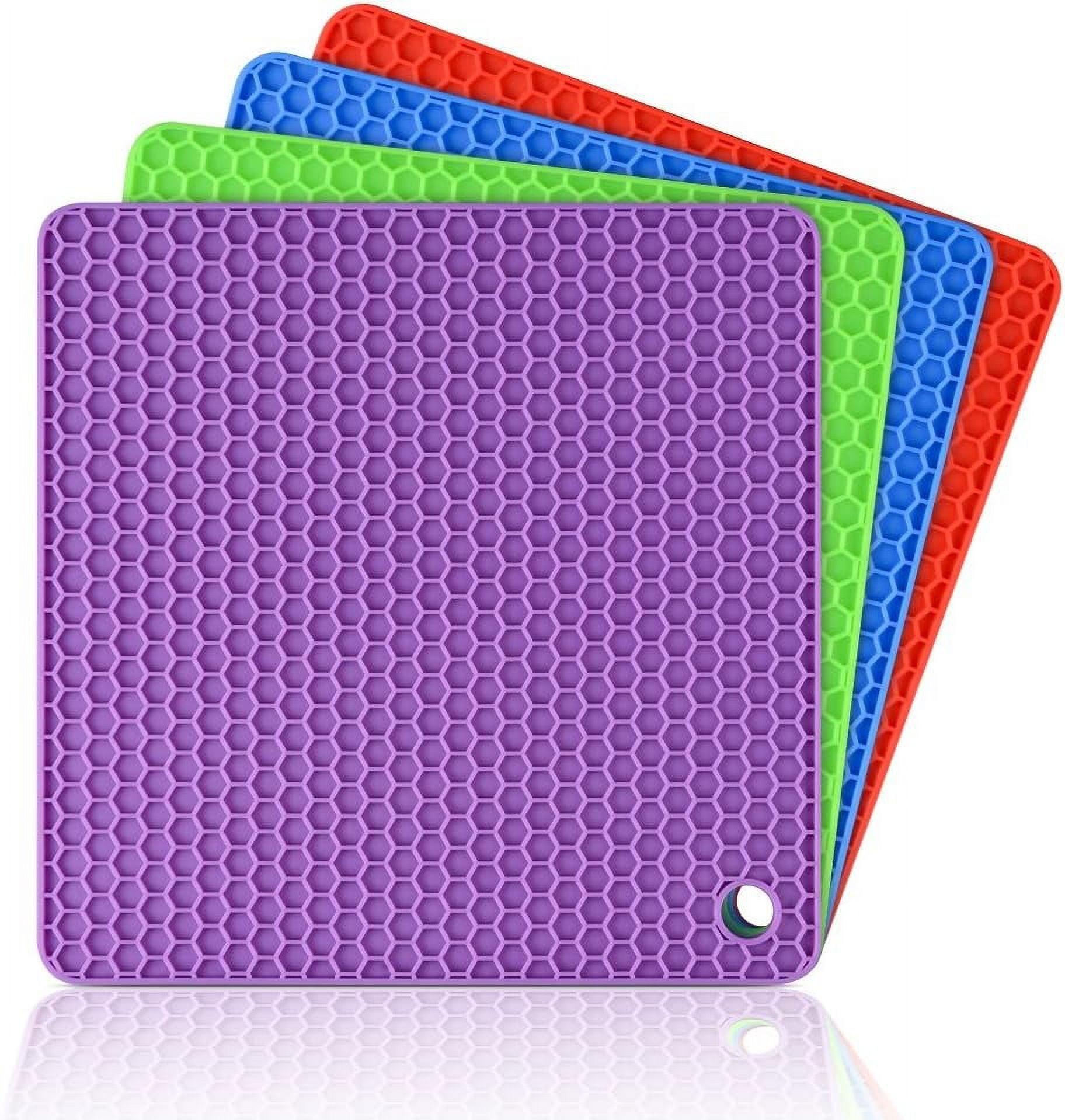 Multicolor Silicone Honeycomb Trivet Mats Set of 4