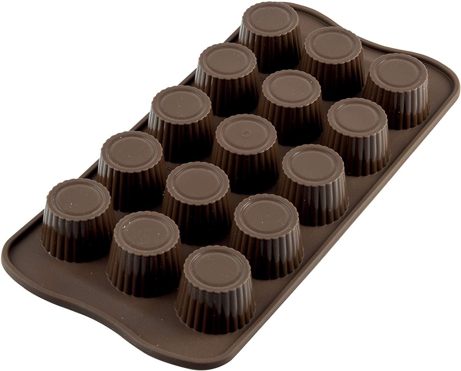 Silikomart Silicone Chocolate Praline Mold, 15 Cavities