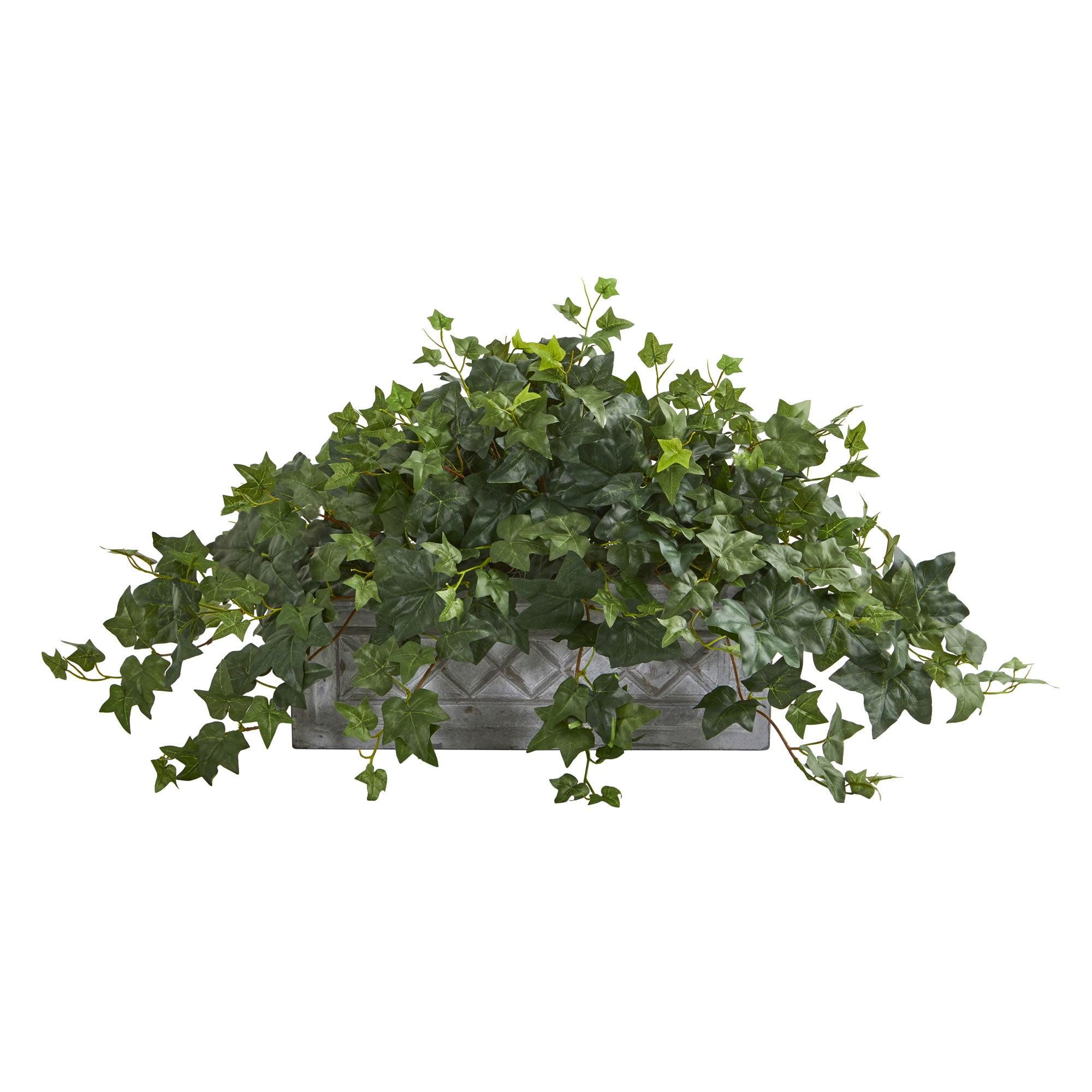 Compact Ivy Charm 24" Lush Green Potted Outdoor Artificial Plant