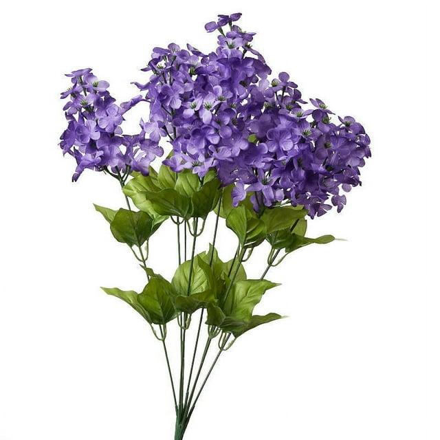 Silk Purple Lilac Bush - for Spring/Summer Decor & Flower Arrangements - Factory Direct Craft