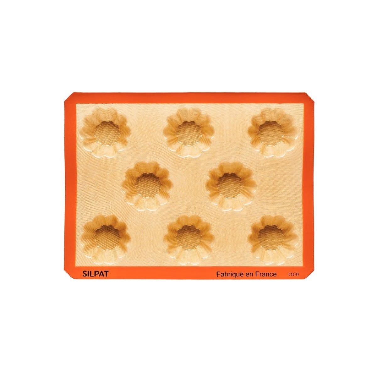 Silicone and Fiberglass 8-Hole Mini Brioche Baking Mold