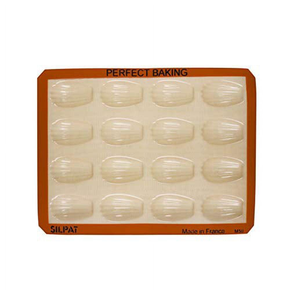 Silicone Non-Stick Madeleine Baking Mold, 16 Cavity