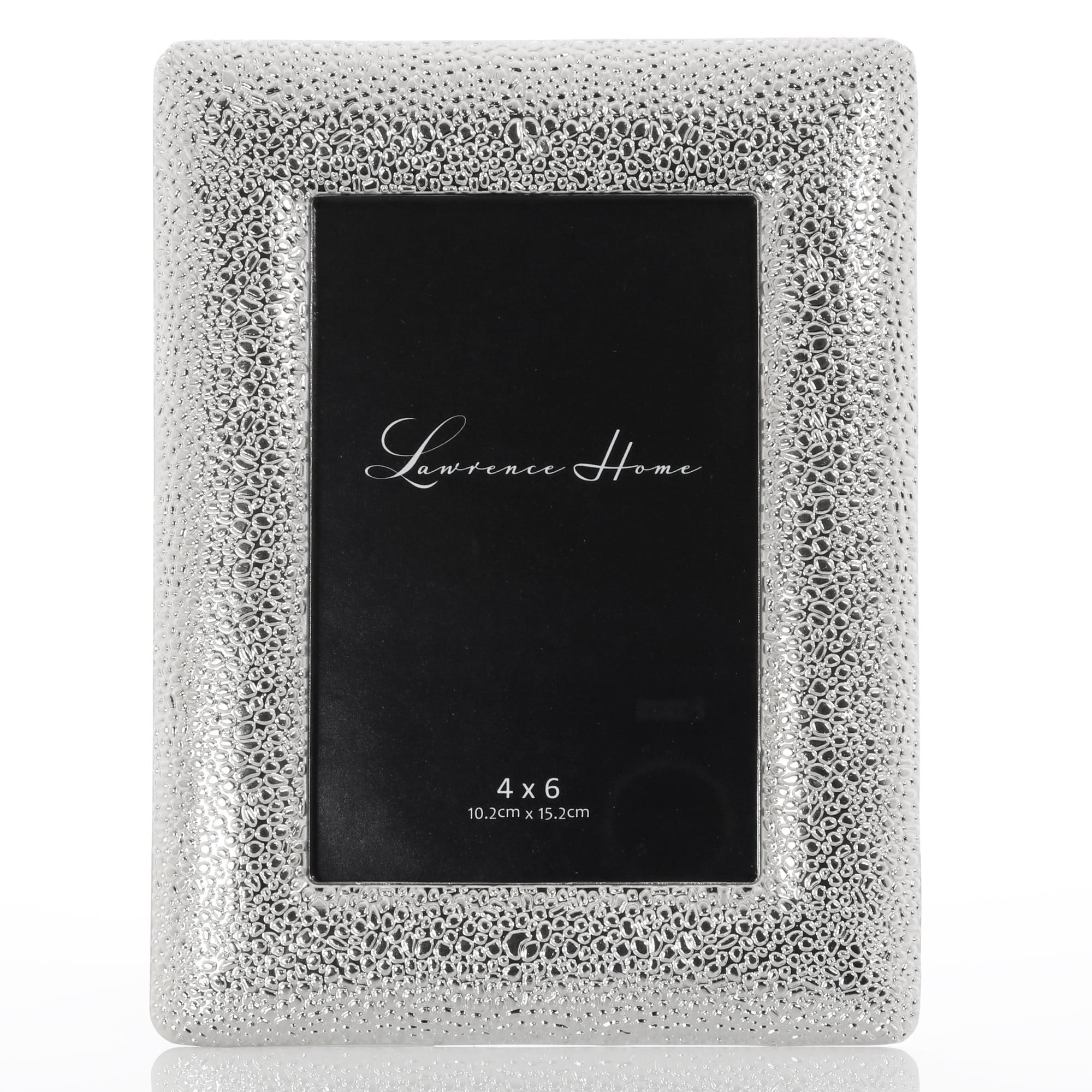 Elegant Silver Finish 4x6 Metal Tabletop Picture Frame