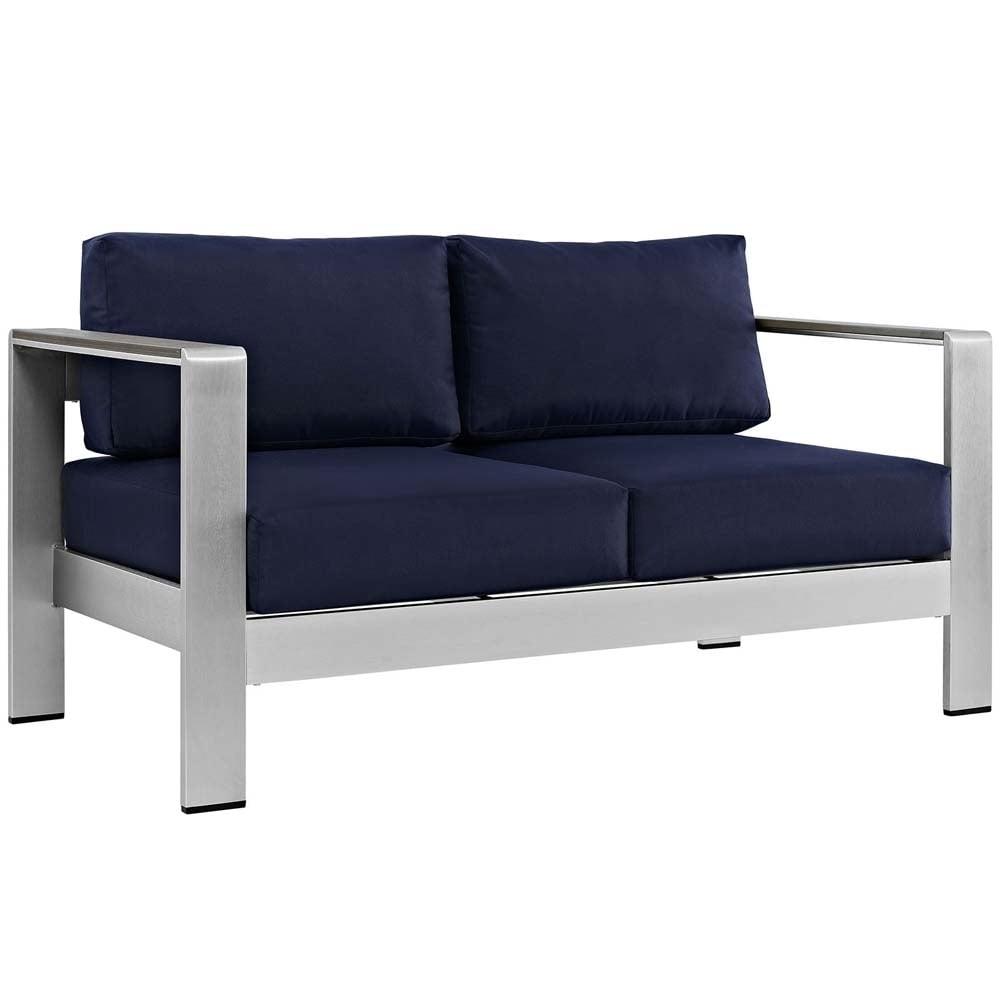 Modway Shore Aluminum Outdoor Patio Loveseat