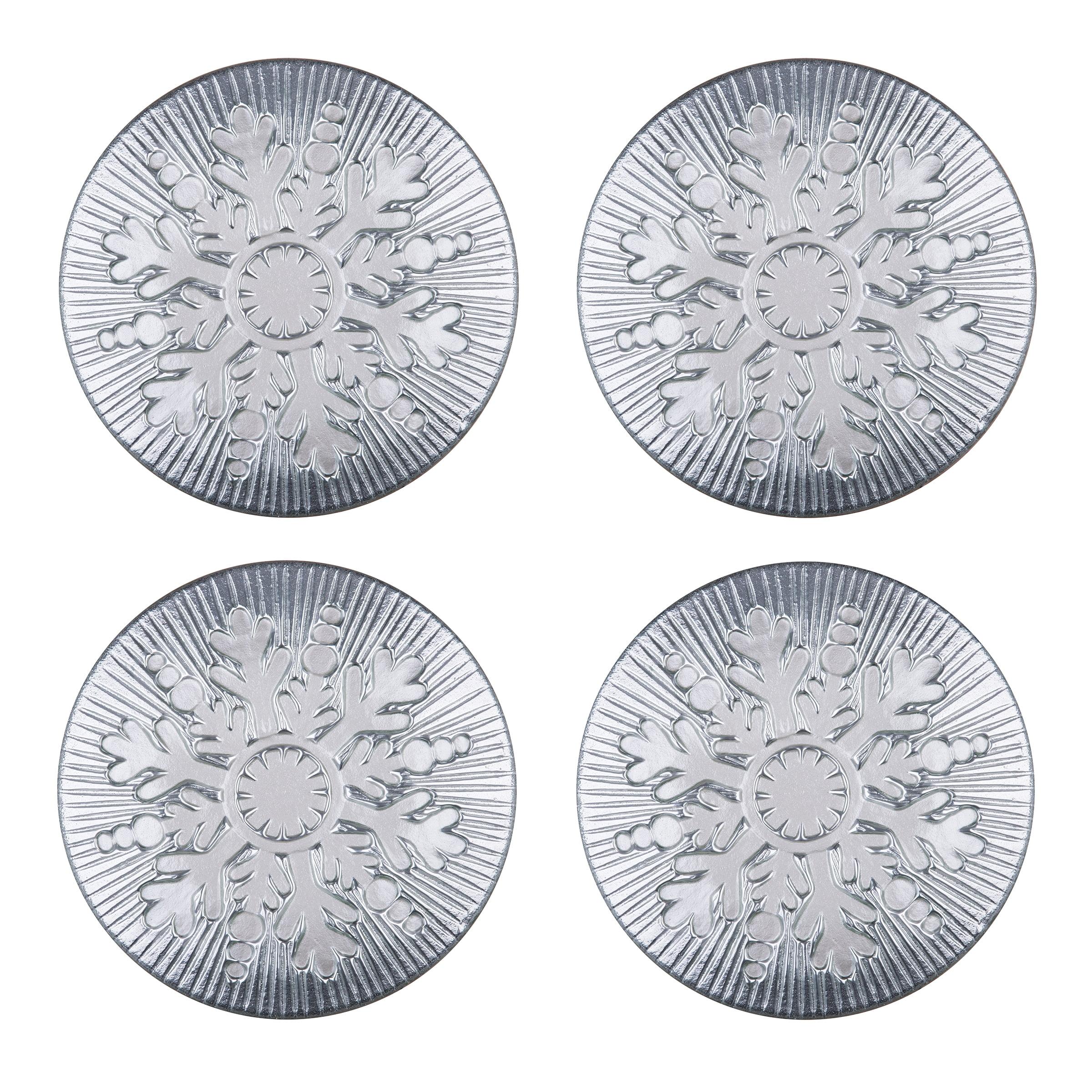 C&F Home Silver Snowflake Plate 12" Set of 4