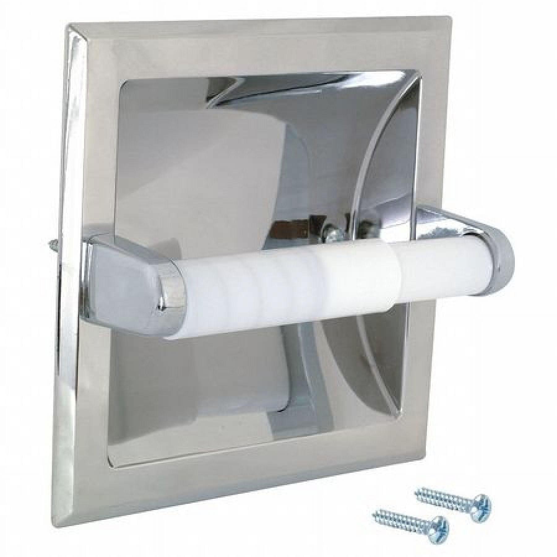 Polished Chrome Recessed Metal Toilet Paper Holder