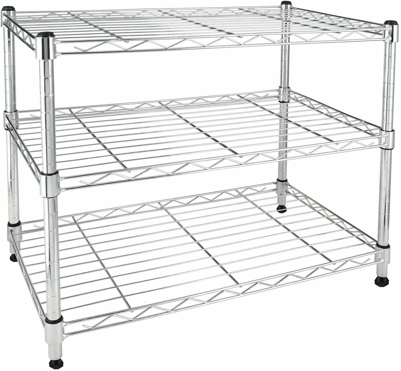 Simple Deluxe 3 Tier Storage Shelving Unit, 24" D x 14"W x 20" H