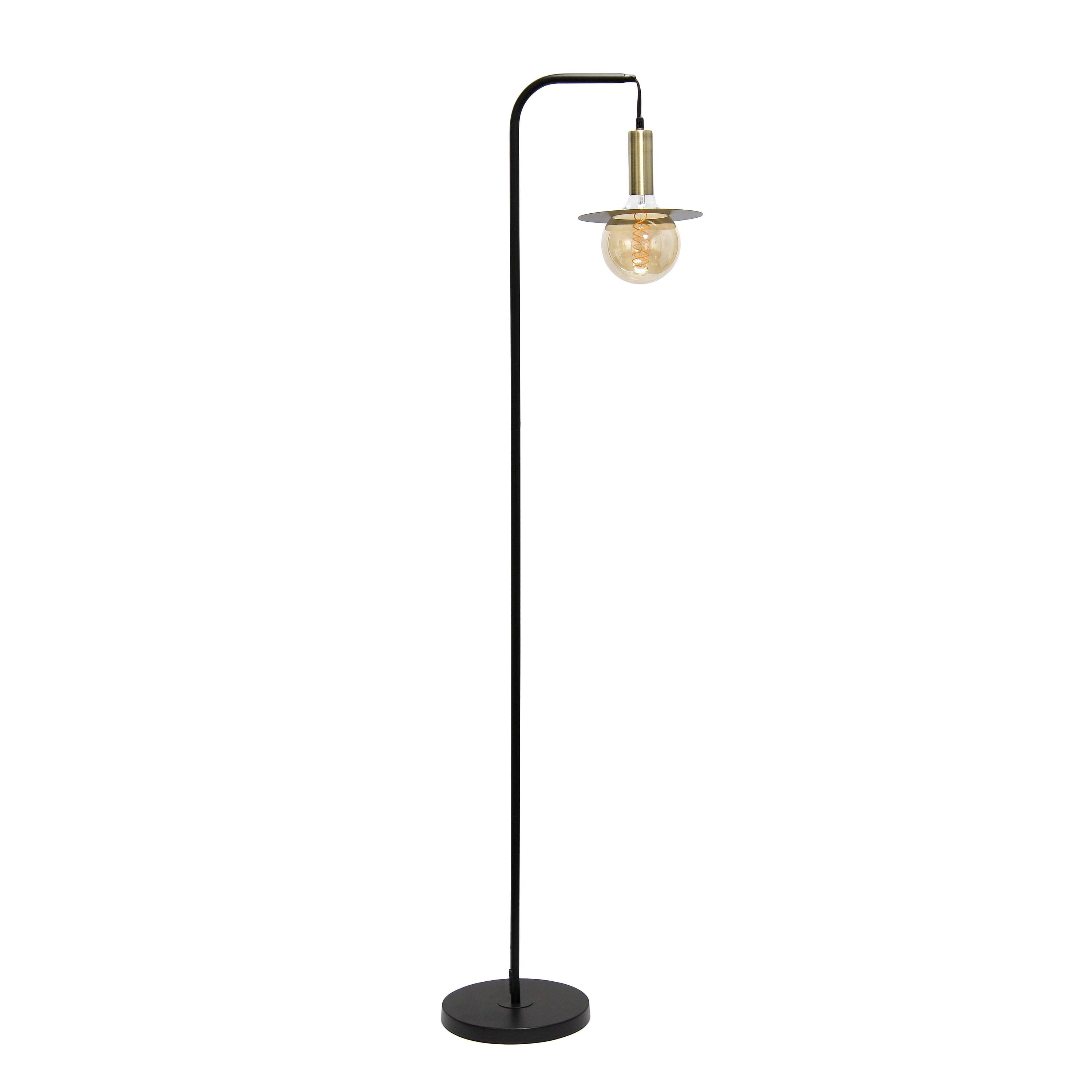 Arc Matte Black 61" Industrial Street Light Floor Lamp