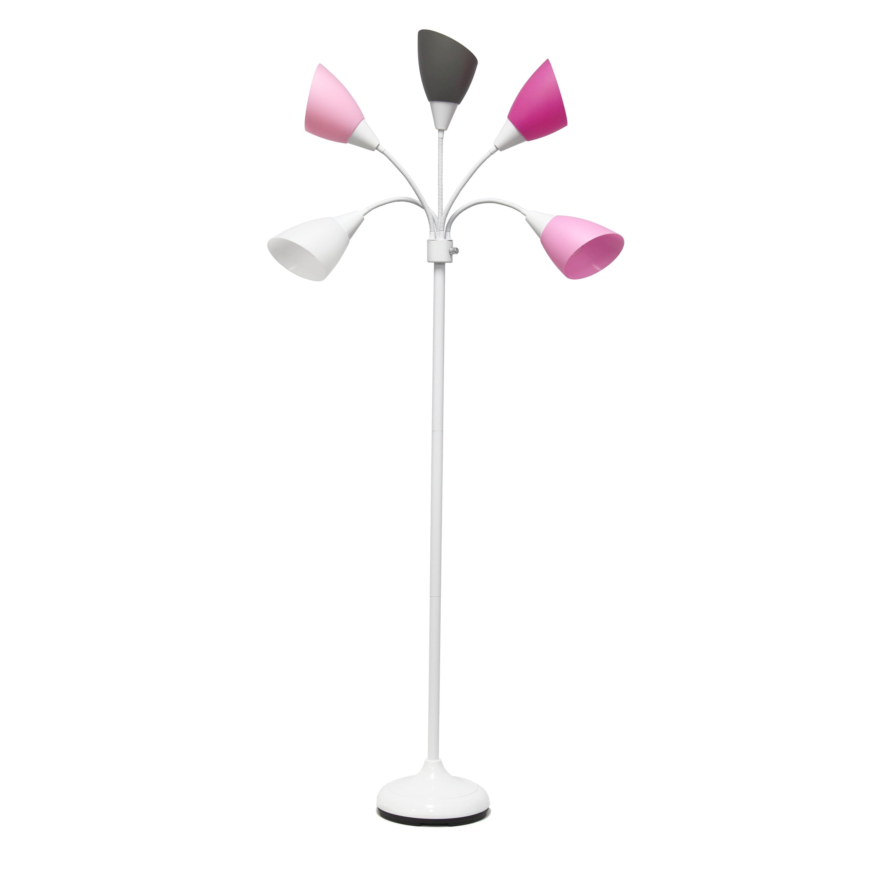 67" Contemporary Multi 5-Head Adjustable Gooseneck Floor Lamp - Simple Designs