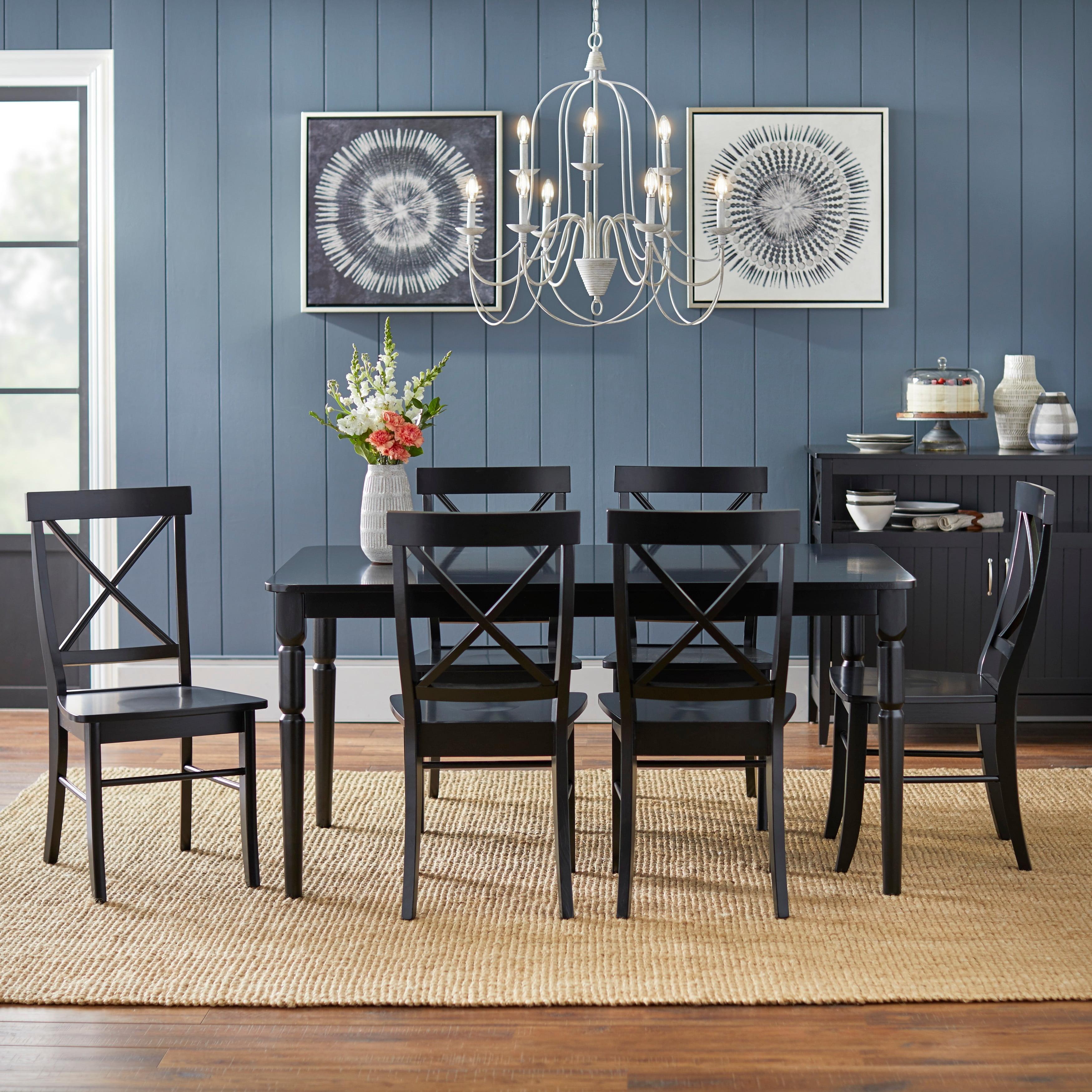 Albury Black and Grey 7-Piece Cross Back Dining Set