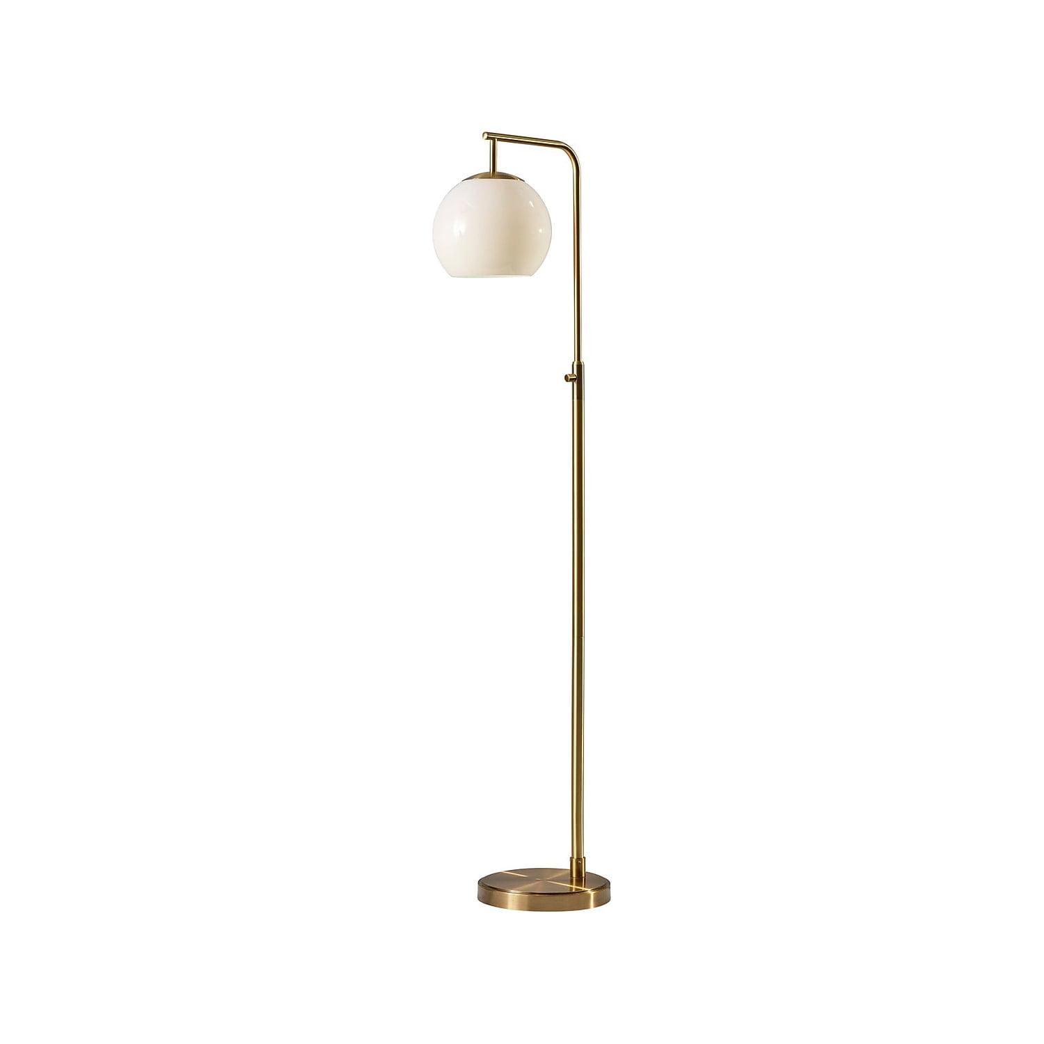 Simplee Adesso Globe 60" Antique Brass Floor Lamp with Globe Shade (AF47013-21)