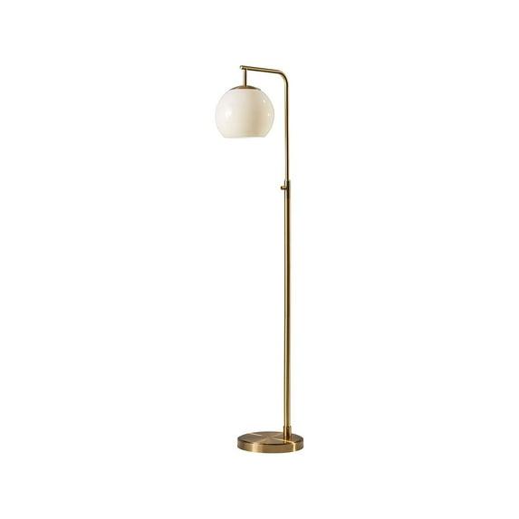 Simplee Adesso Globe 60" Antique Brass Floor Lamp with Globe Shade (AF47013-21)