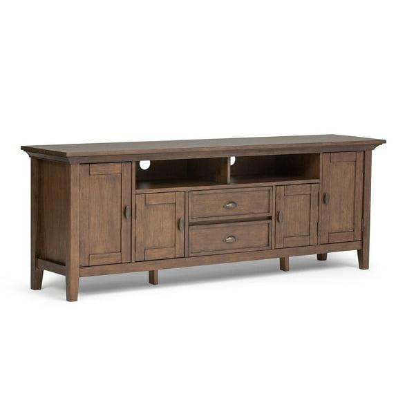 Simpli Home Redmond 72"W Solid Wood TV Stand for TVs up to 80" with Storage Cabinets