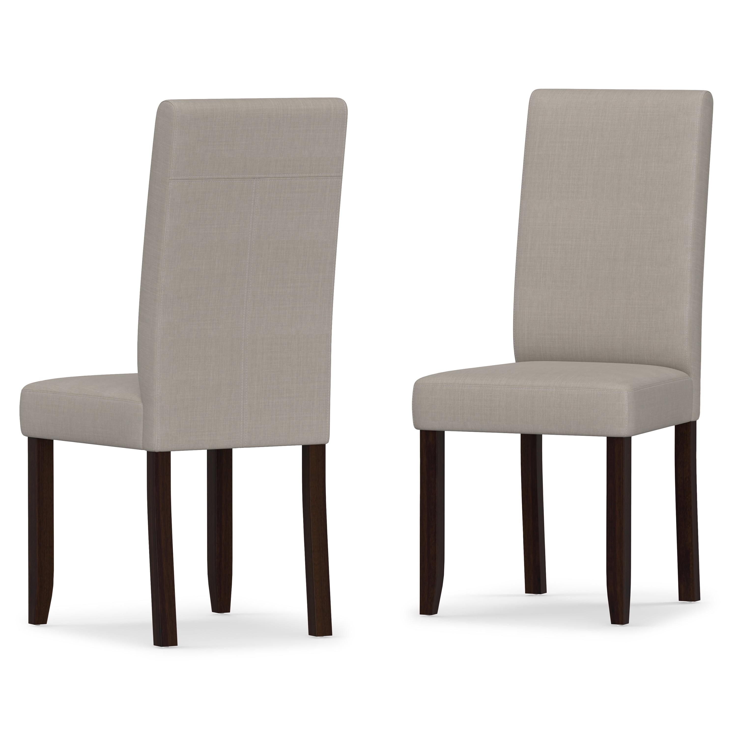 Simpli Home Acadian Linen Parsons Chair (Set of 2)