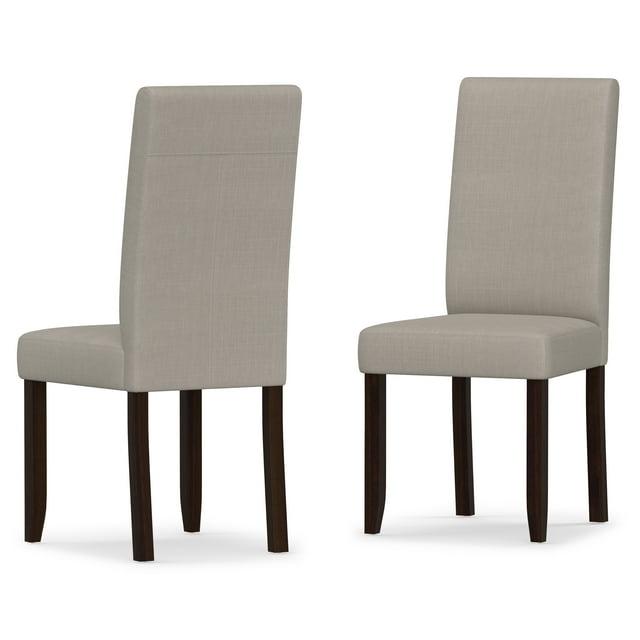 Simpli Home Acadian Linen Parsons Chair (Set of 2)