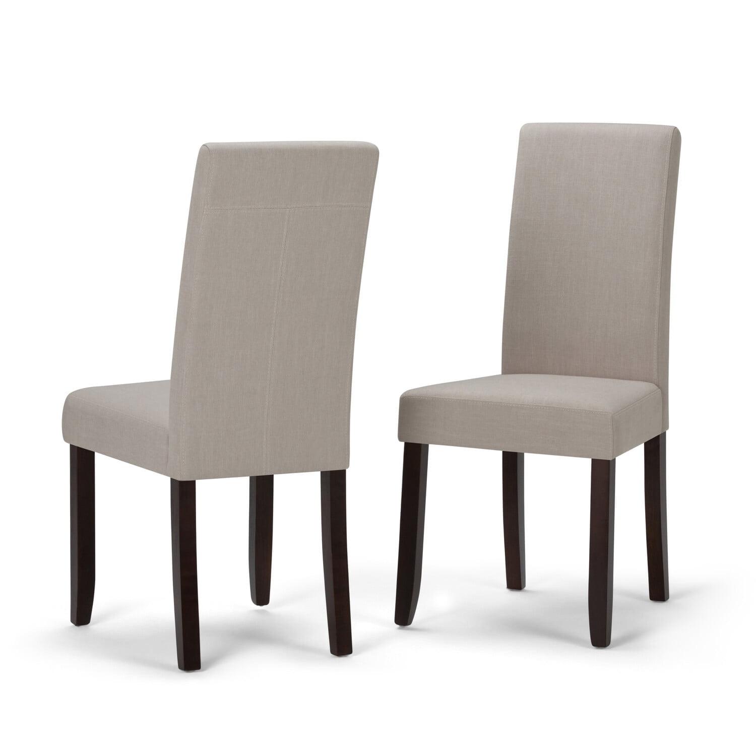 Simpli Home Acadian Linen Parsons Chair (Set of 2)