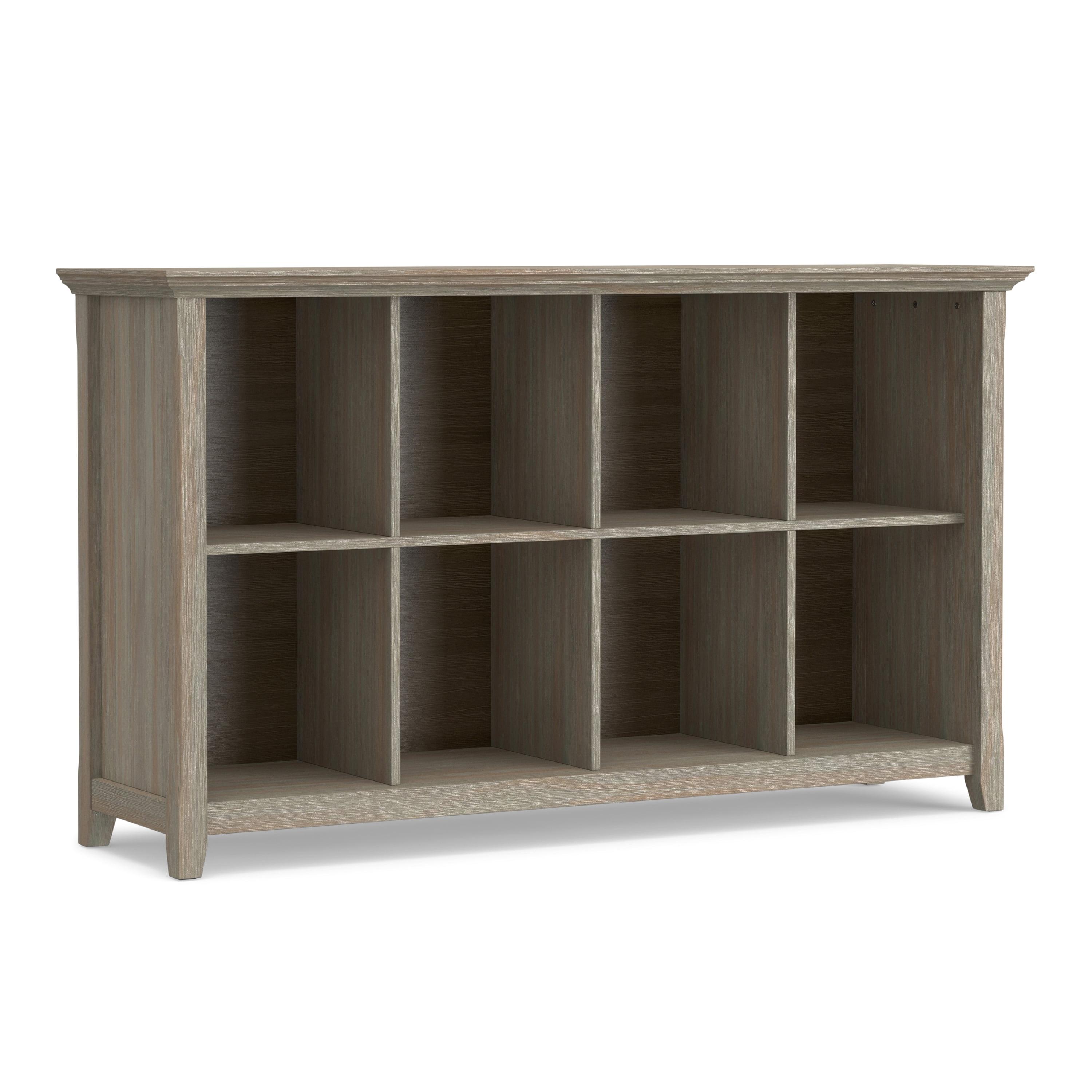 Simpli Home Acadian 57"W Solid Wood Storage Console Table