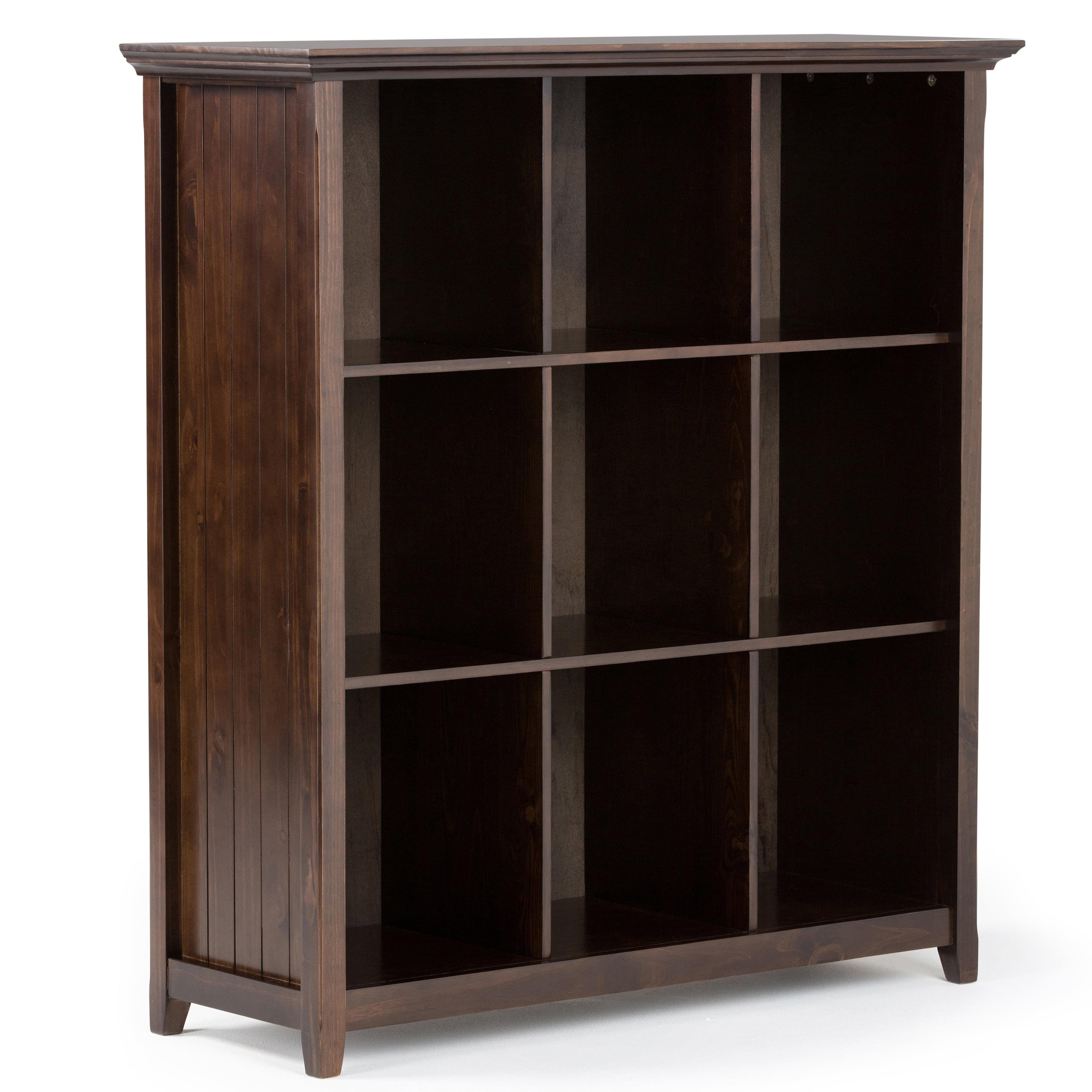 Simpli Home Acadian 44"W Solid Wood 9 Cube Storage Bookcase with Fixed Shelves & Reviews | Wayfair