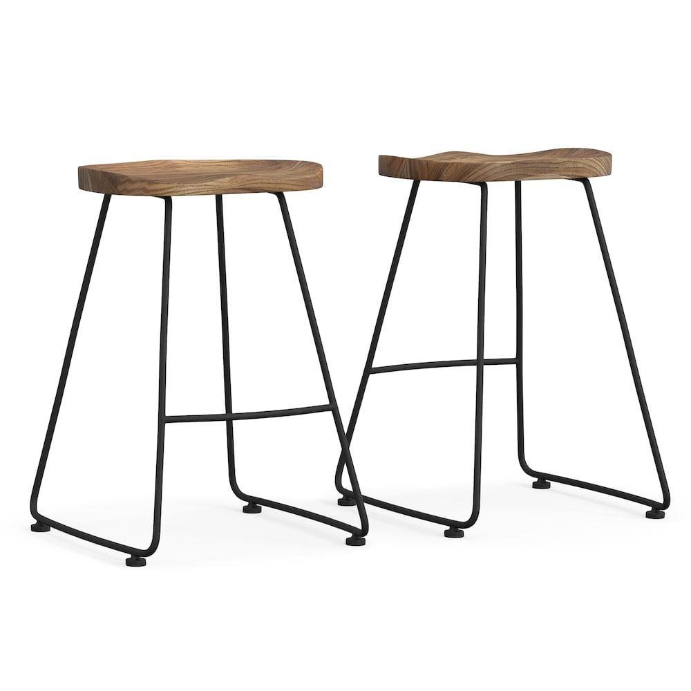 Amberly Solid Wood Bar & Counter Stool (Set of 2)