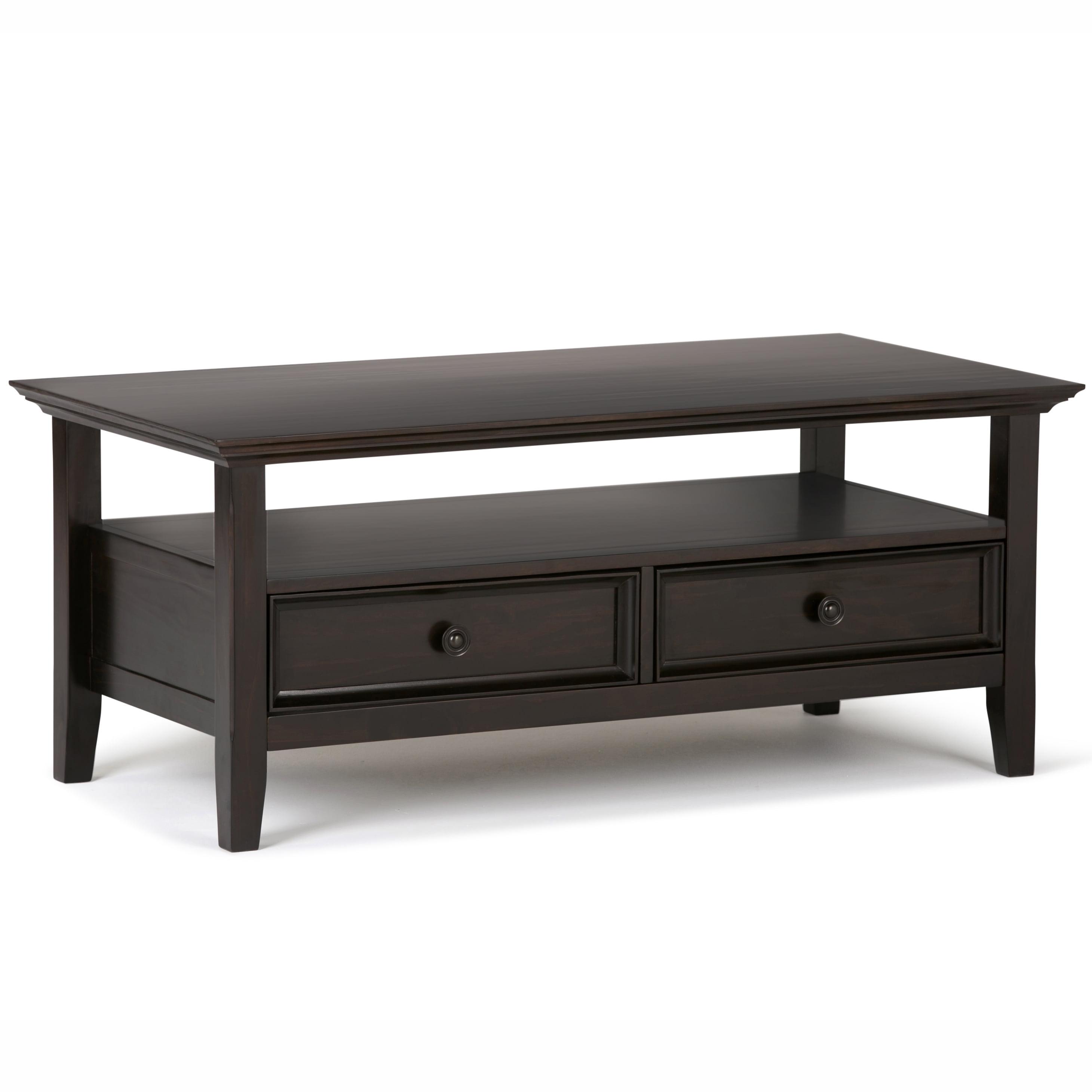 Simplihome Coffee Table, Amherst, Hickory Brown