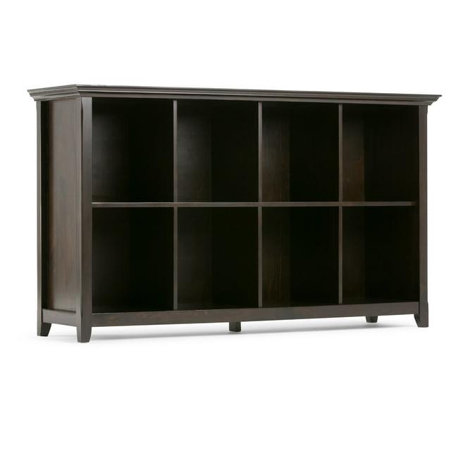 Simpli Home Amherst 57"W Solid Wood Storage Console Table with 8 Cube Storage