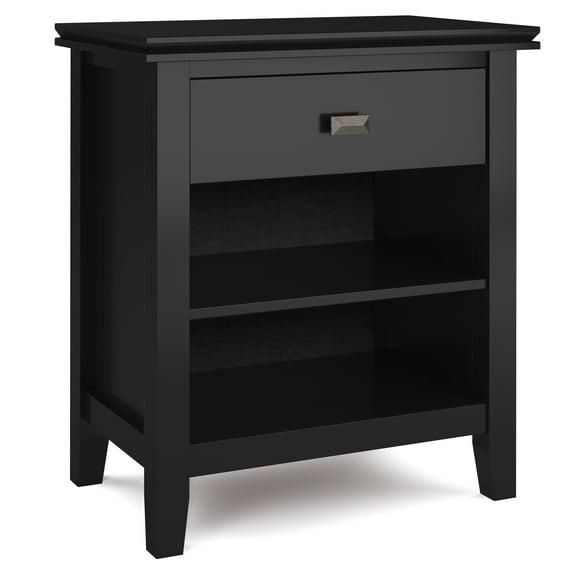 Simpli Home Artisan 24"W Solid Wood Nightstand with Drawer and Shelves & Reviews | Wayfair