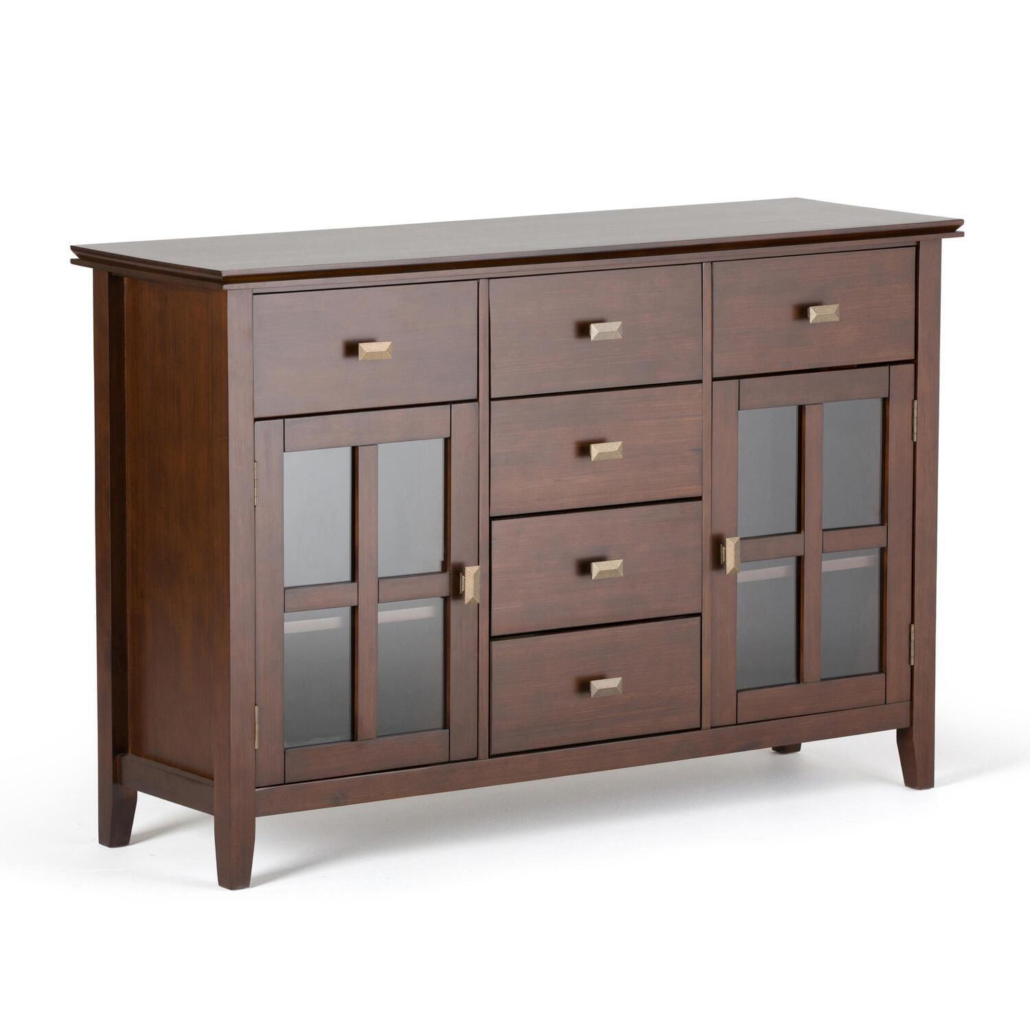 Artisan Handcrafted Solid Wood Sideboard in Russet Brown