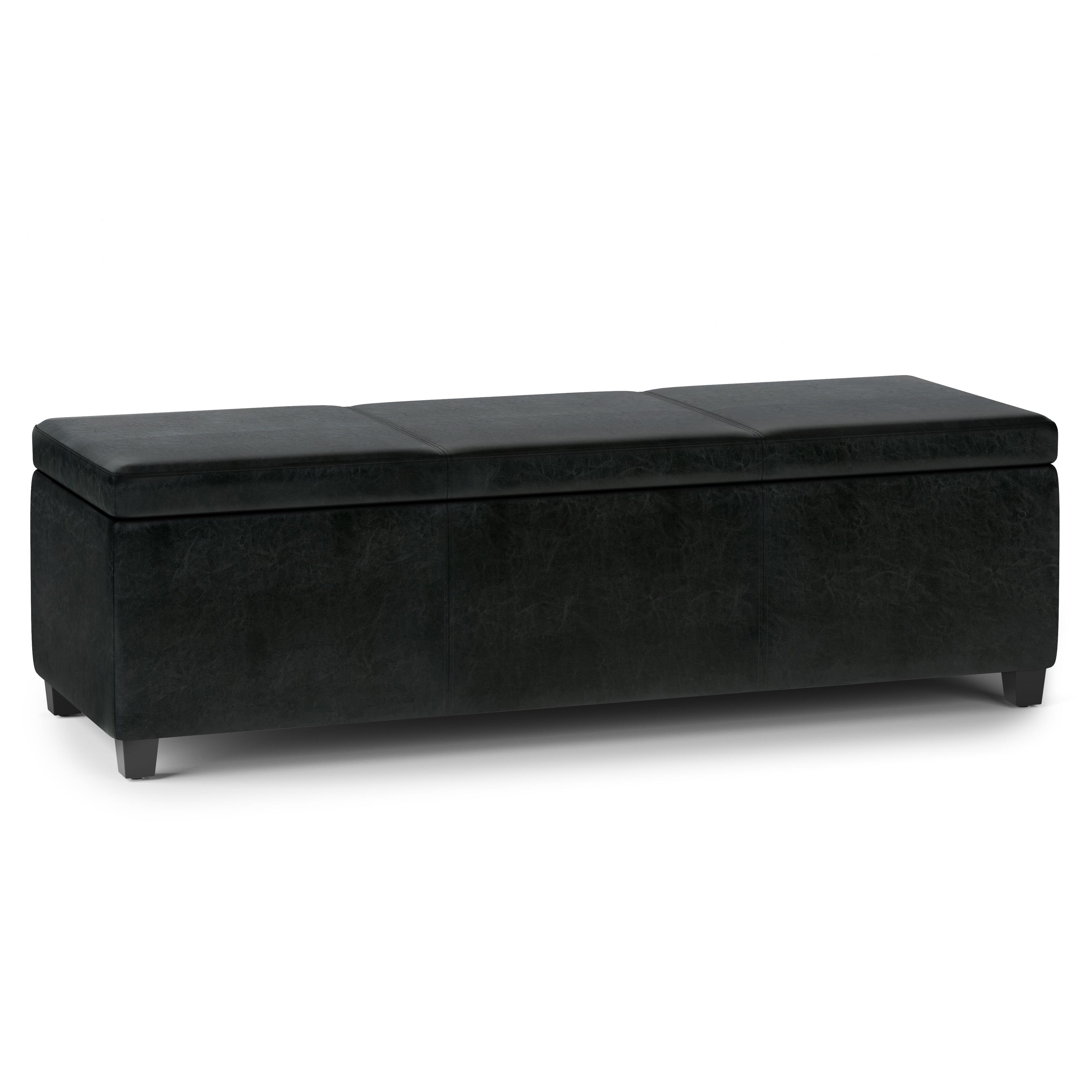 Simpli Home Avalon Extra Large Storage Ottoman Bench,Assembled