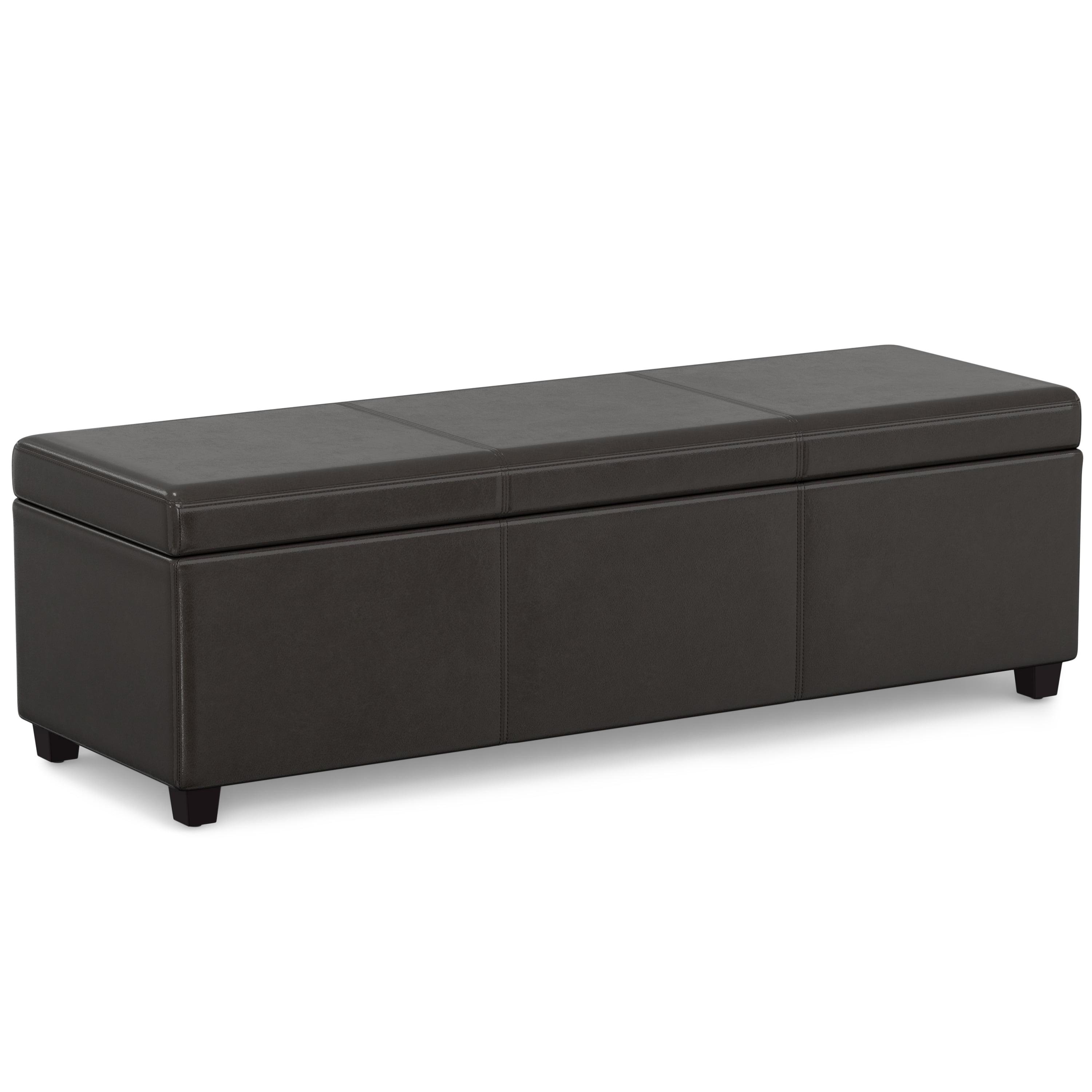 Simpli Home Avalon Extra Large Storage Ottoman Bench,Assembled