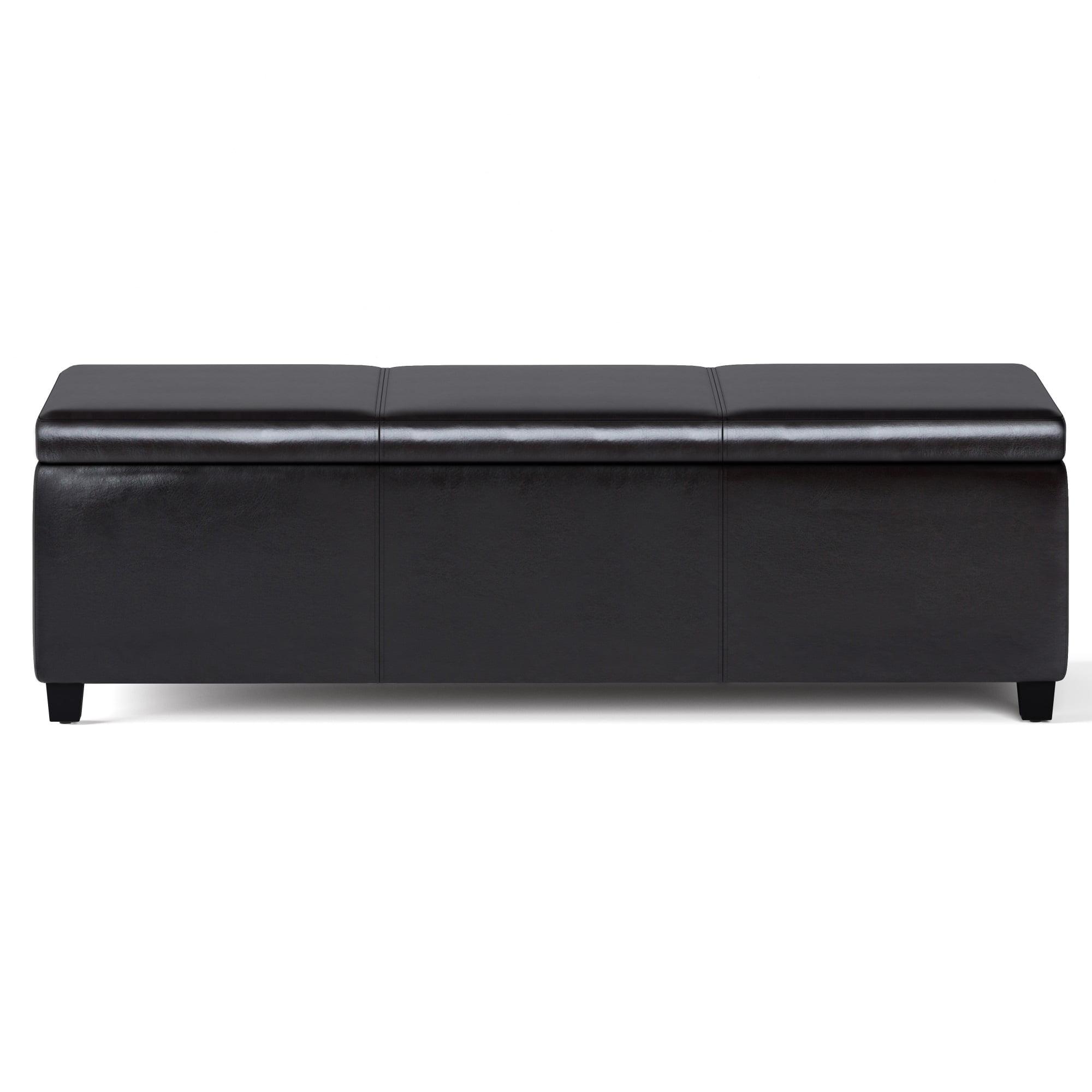 Simpli Home Avalon Extra Large Storage Ottoman Bench,Assembled